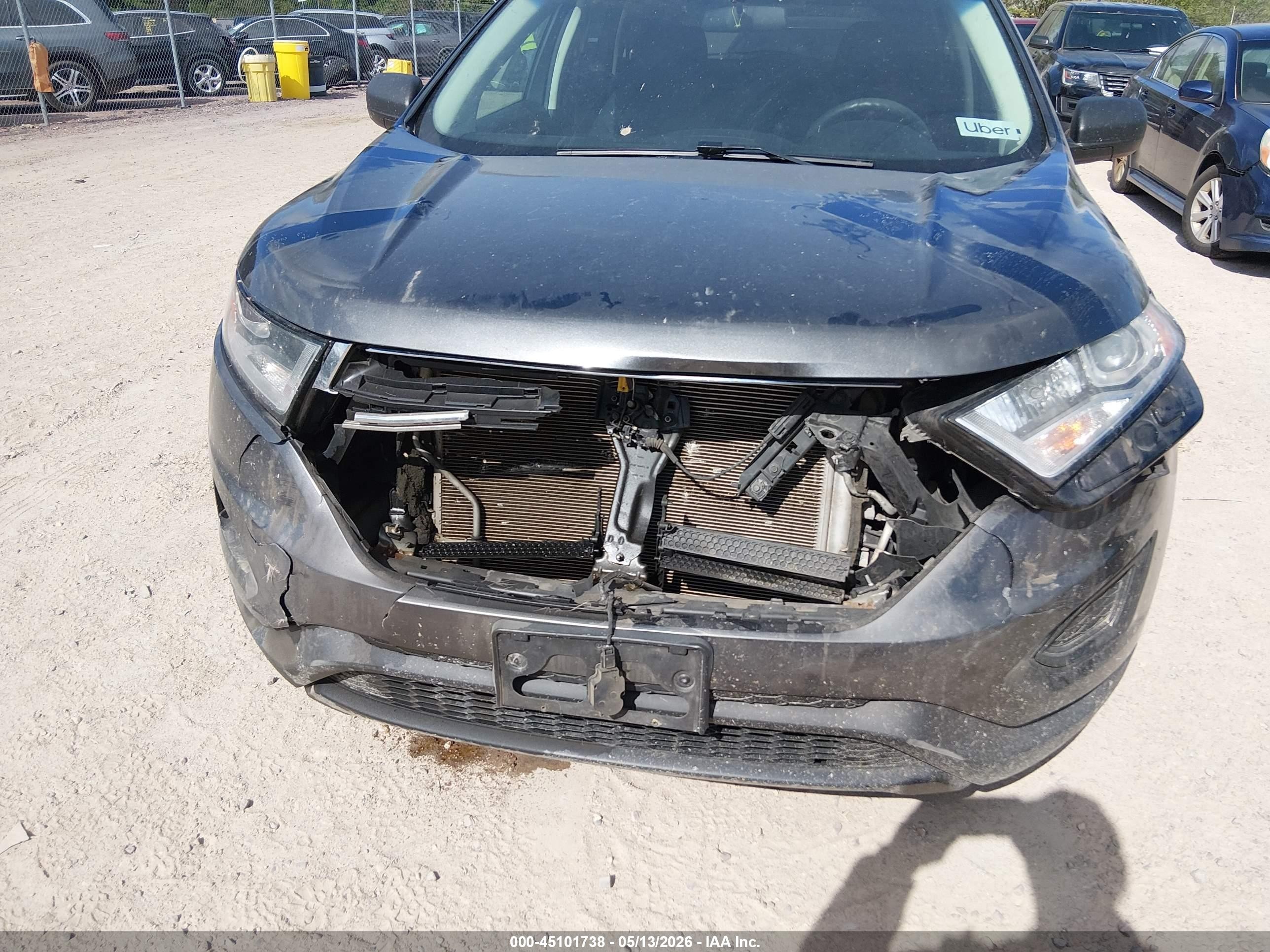 2015 Ford Edge Se Gray vin: 2FMTK3G93FBB43511