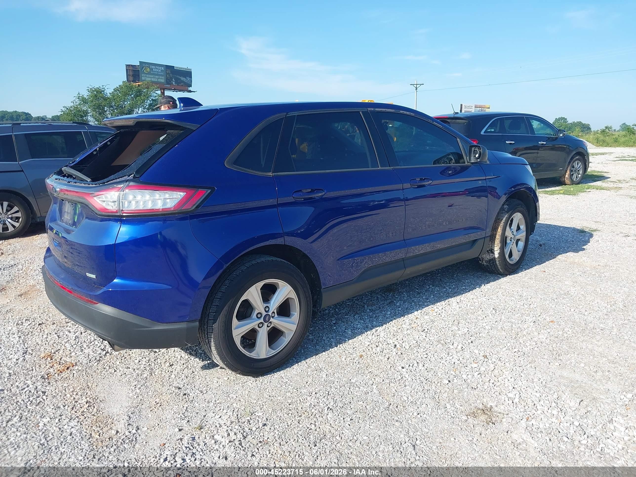 2015 Ford Edge Se Blue vin: 2FMTK3G93FBC13041
