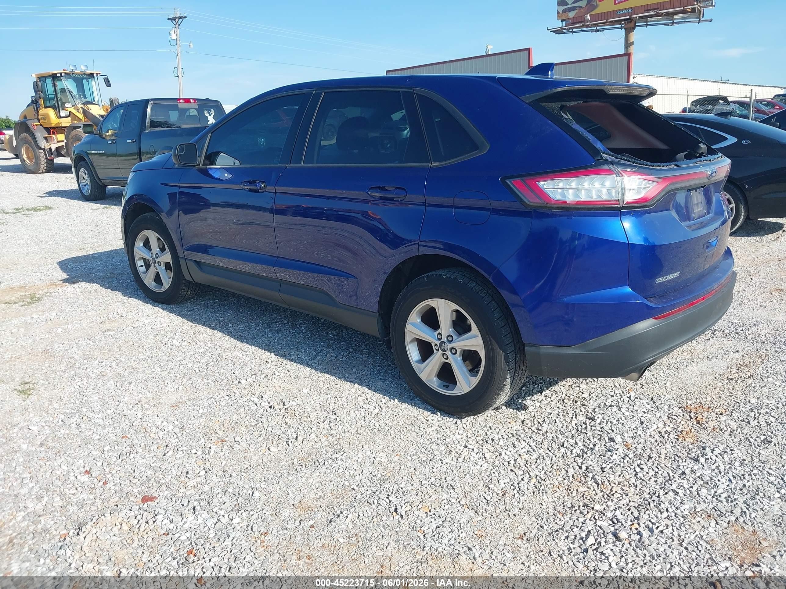 2015 Ford Edge Se Blue vin: 2FMTK3G93FBC13041