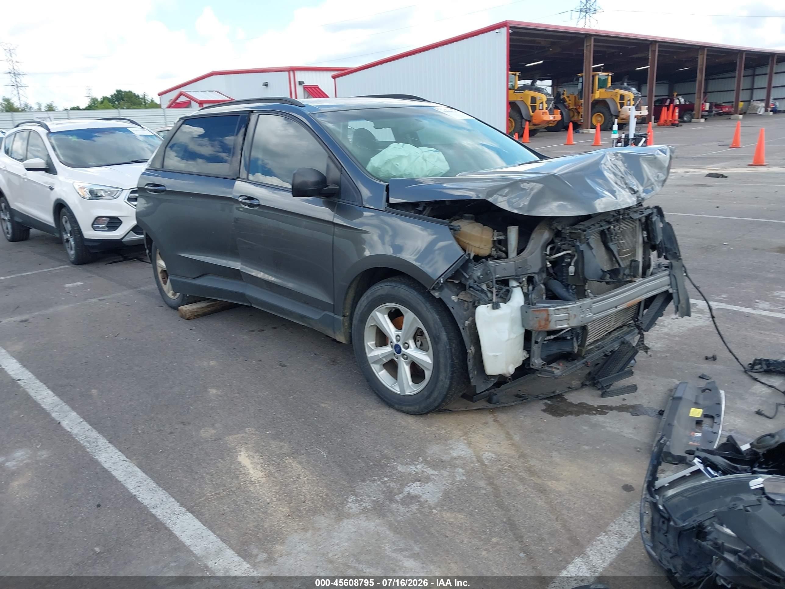 2015 Ford Edge Se Gray vin: 2FMTK3G93FBC41129