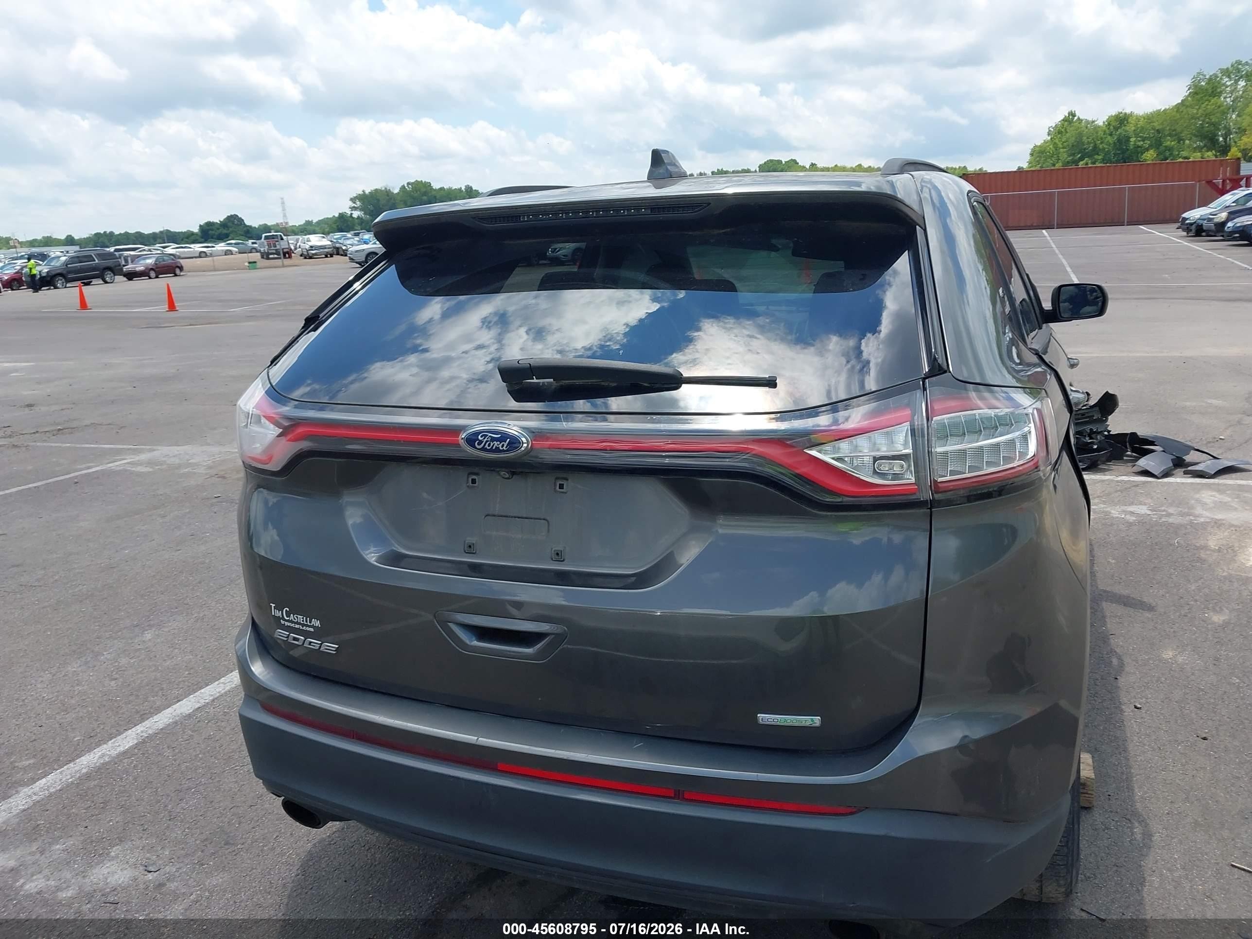 2015 Ford Edge Se Gray vin: 2FMTK3G93FBC41129