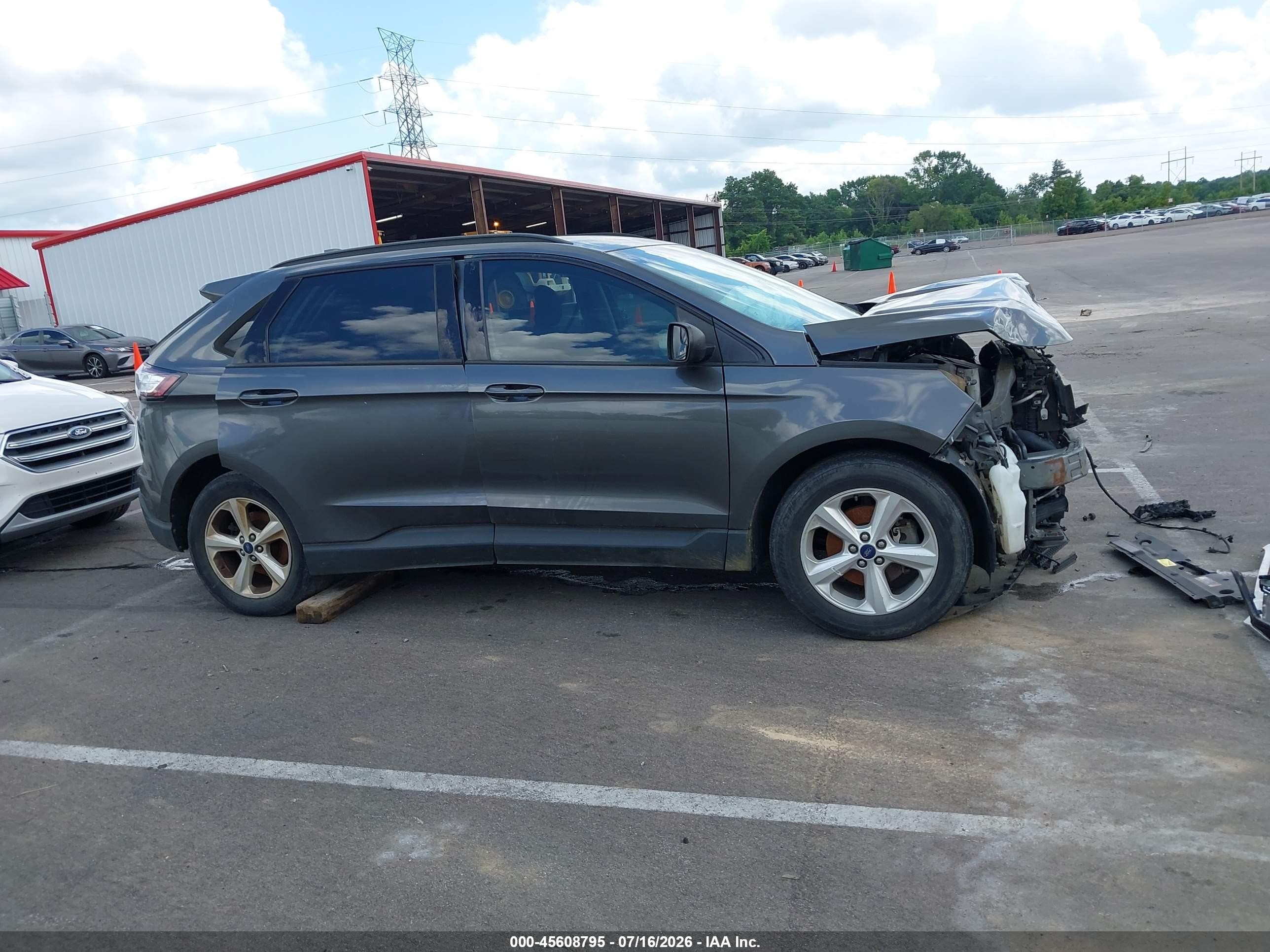 2015 Ford Edge Se Gray vin: 2FMTK3G93FBC41129