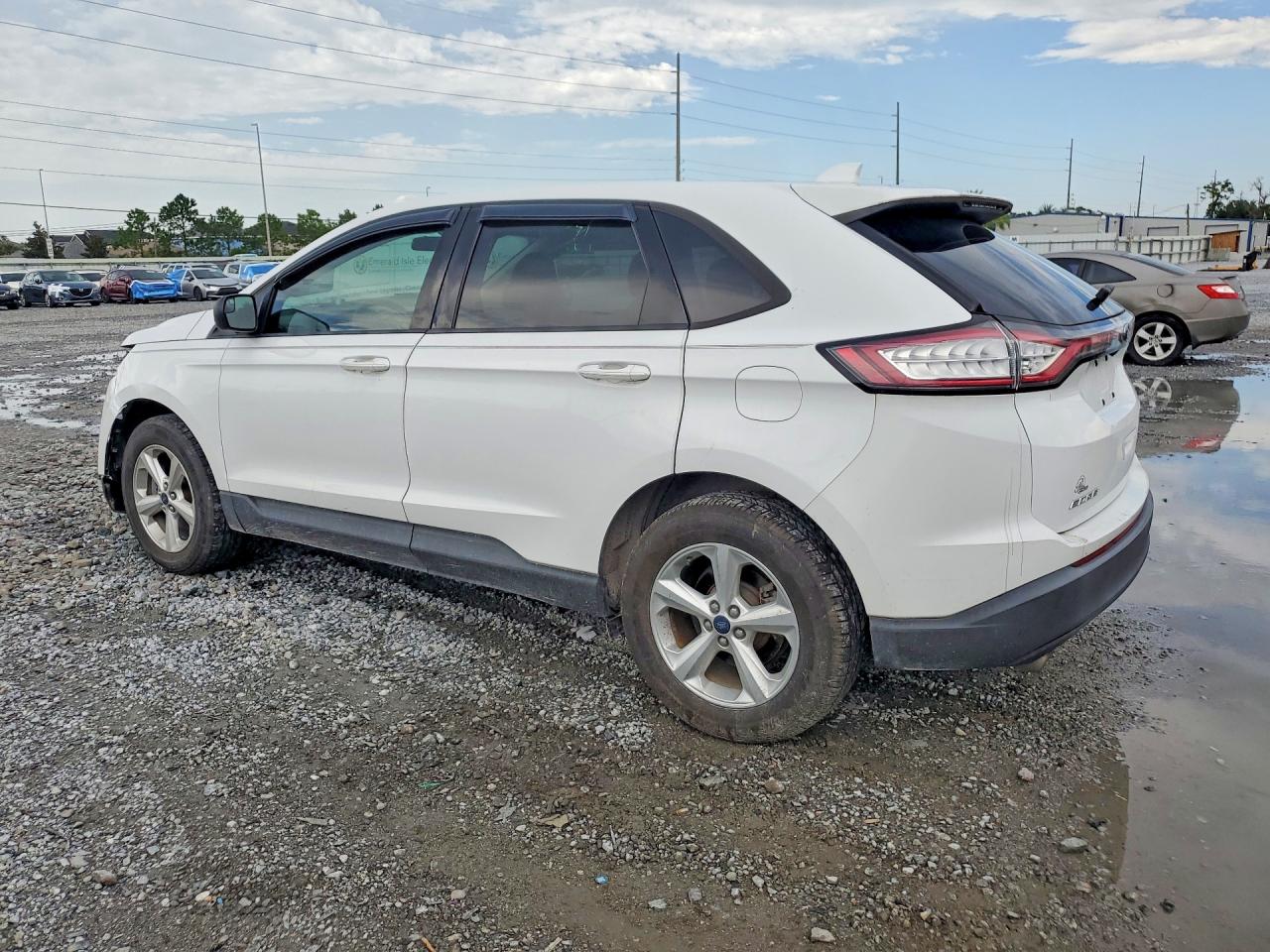 2015 Ford Edge Se White vin: 2FMTK3G94FBB71026