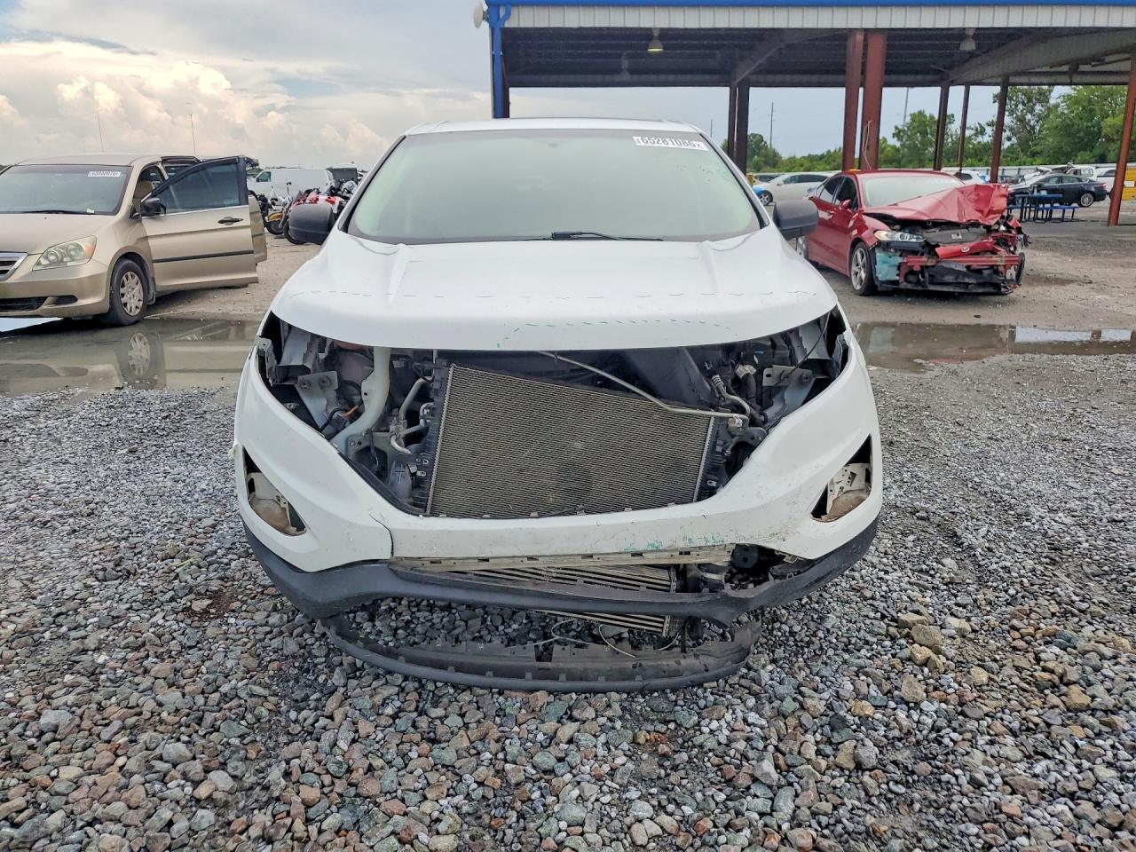 2015 Ford Edge Se White vin: 2FMTK3G94FBB71026