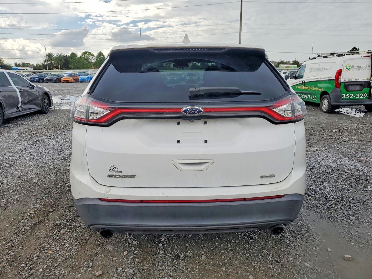 2015 Ford Edge Se White vin: 2FMTK3G94FBB71026