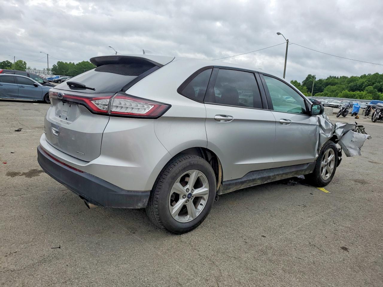2015 Ford Edge Se Silver vin: 2FMTK3G94FBB77425