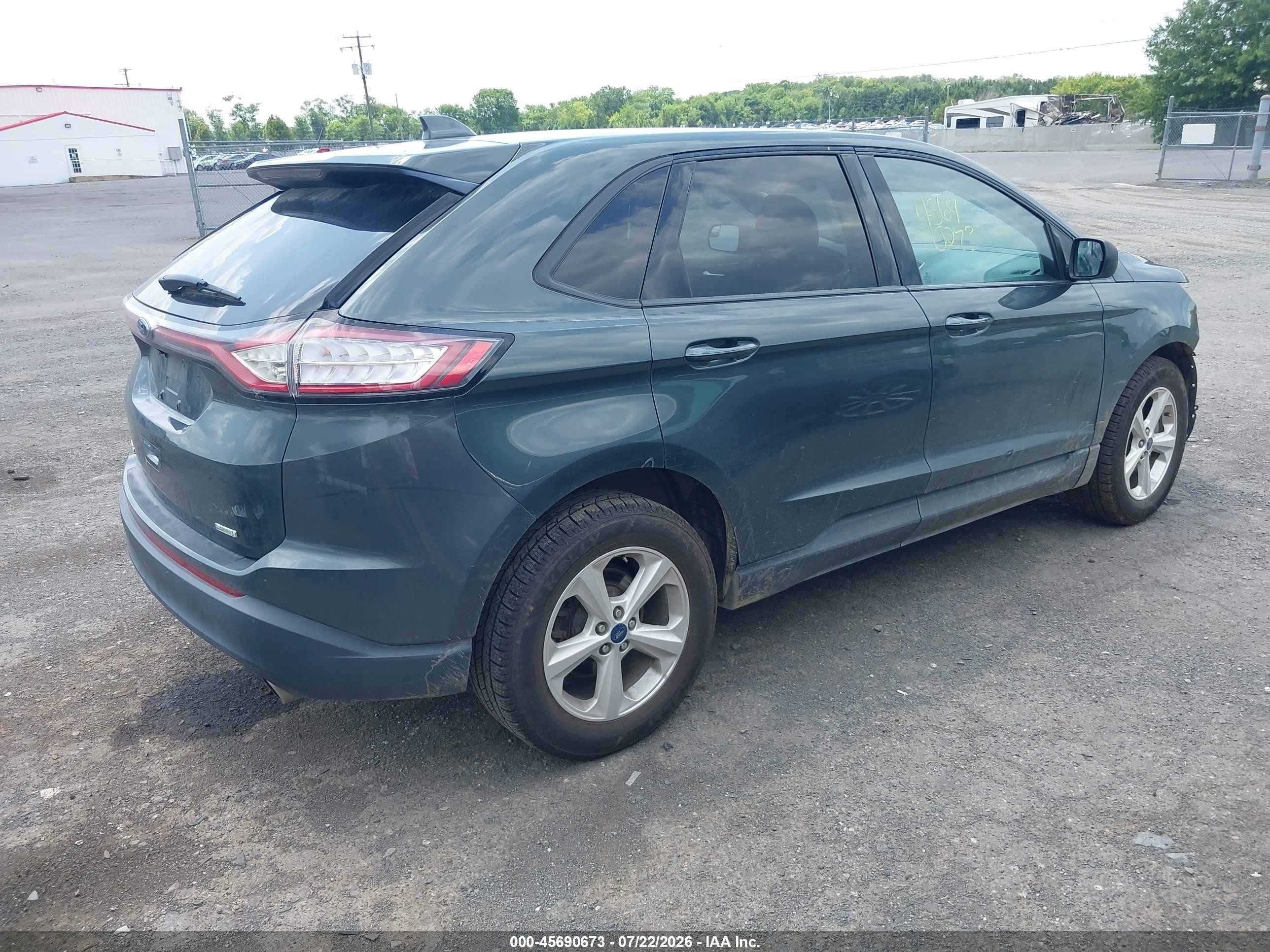 2015 Ford Edge Se Серый vin: 2FMTK3G95FBC12960