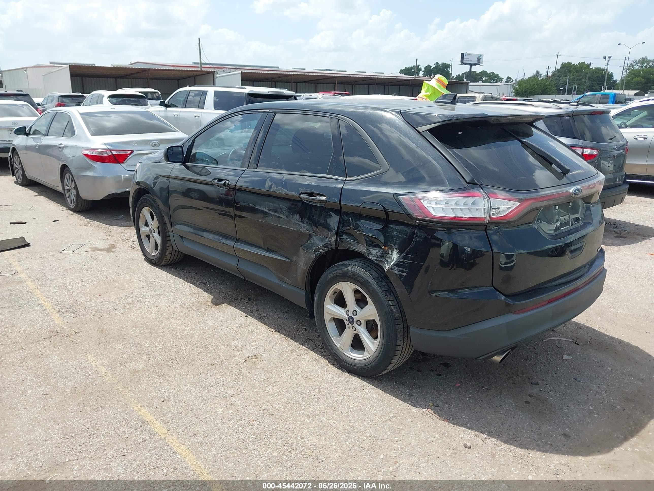 2015 Ford Edge Se Black vin: 2FMTK3G95FBC19732