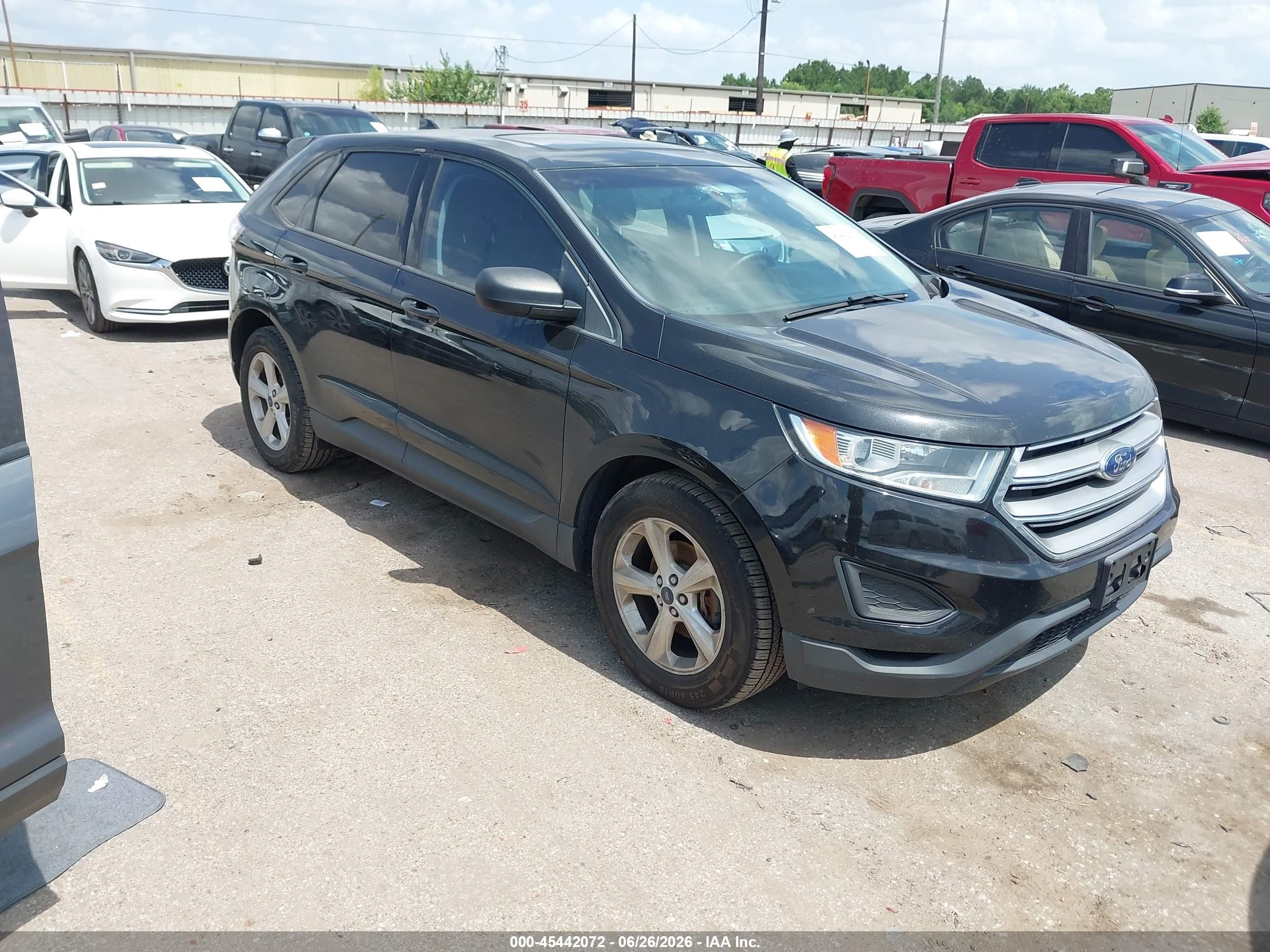 2015 Ford Edge Se Black vin: 2FMTK3G95FBC19732