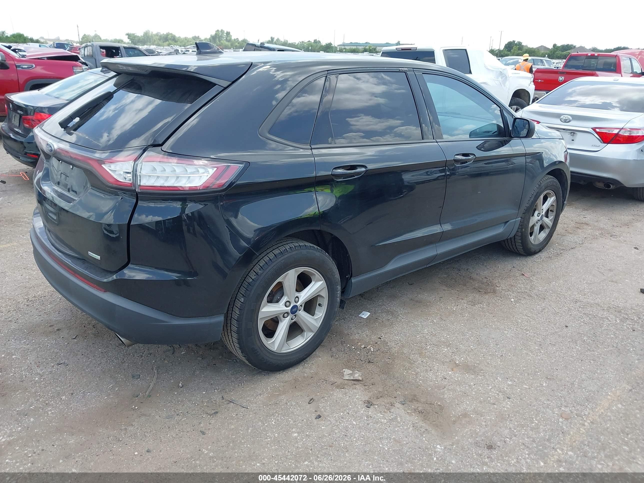2015 Ford Edge Se Black vin: 2FMTK3G95FBC19732