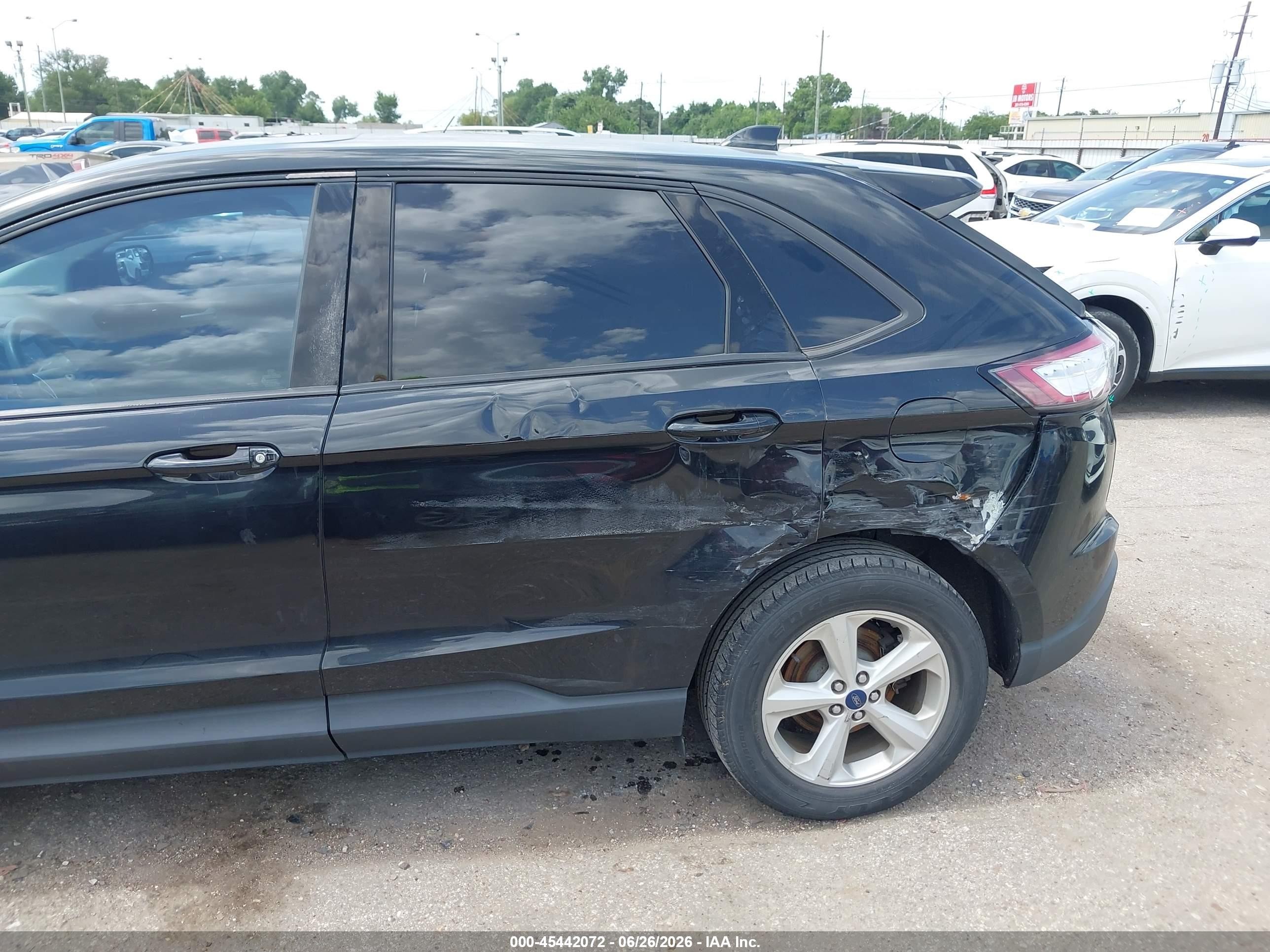 2015 Ford Edge Se Black vin: 2FMTK3G95FBC19732