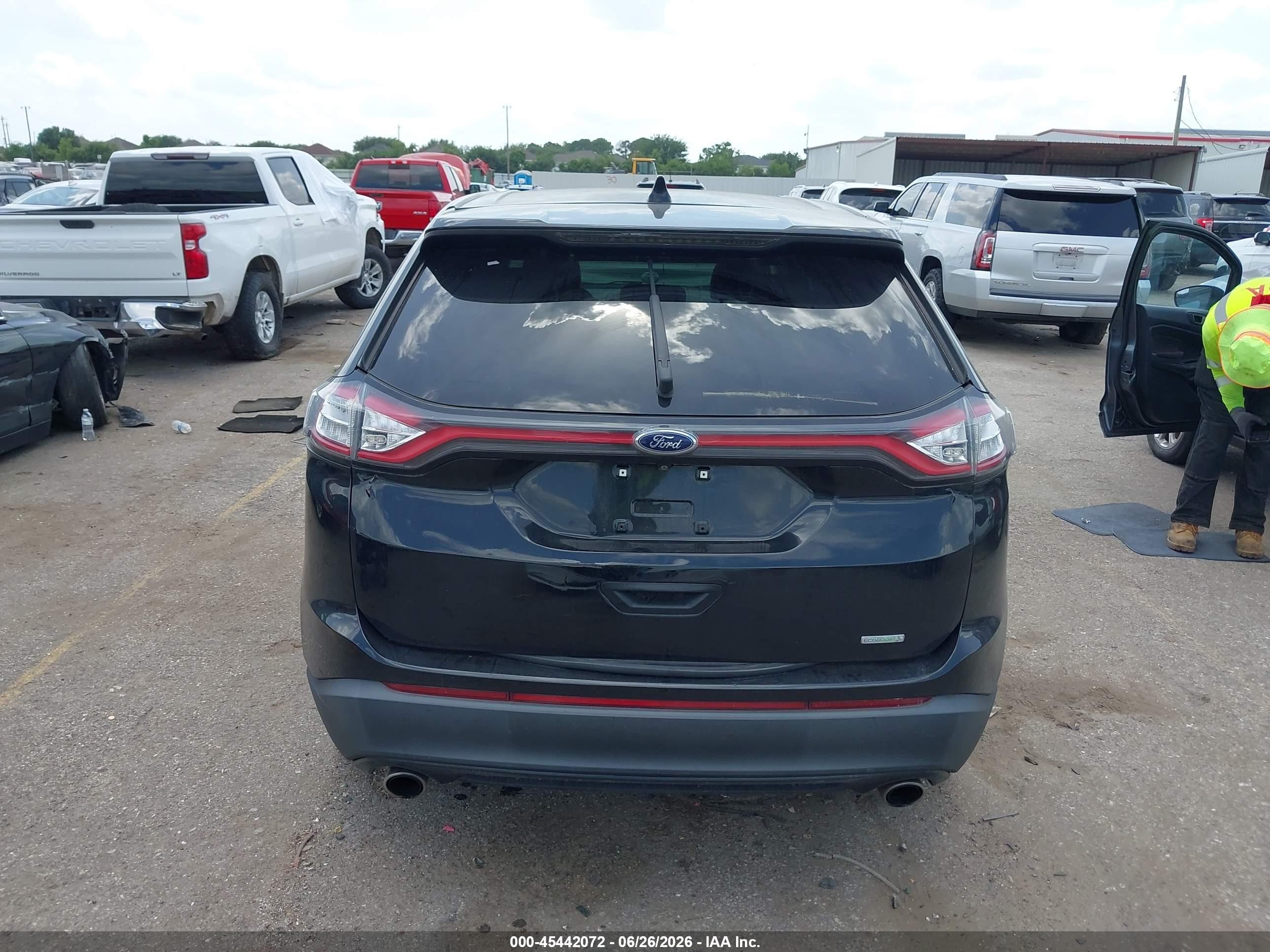 2015 Ford Edge Se Black vin: 2FMTK3G95FBC19732