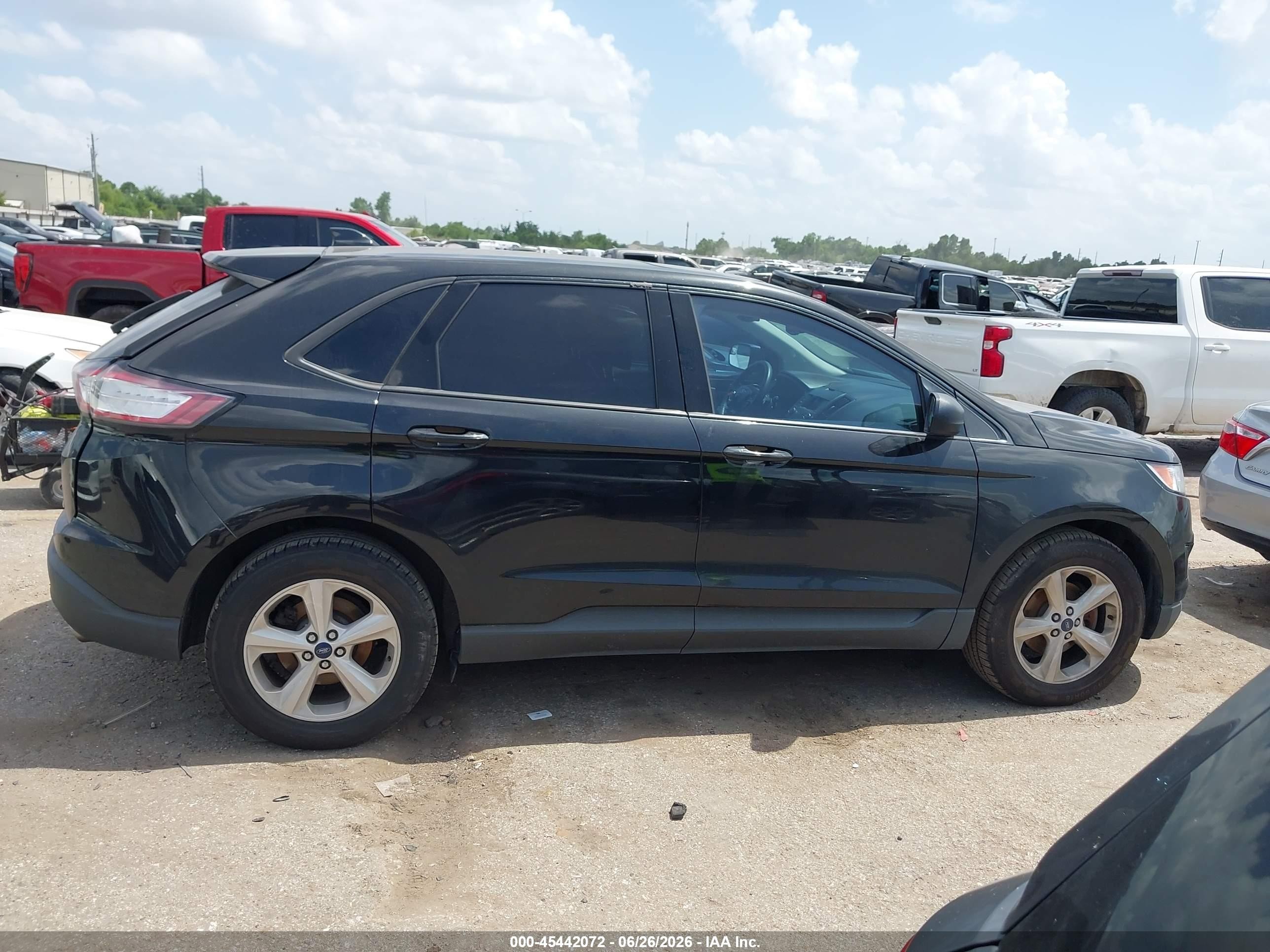 2015 Ford Edge Se Black vin: 2FMTK3G95FBC19732