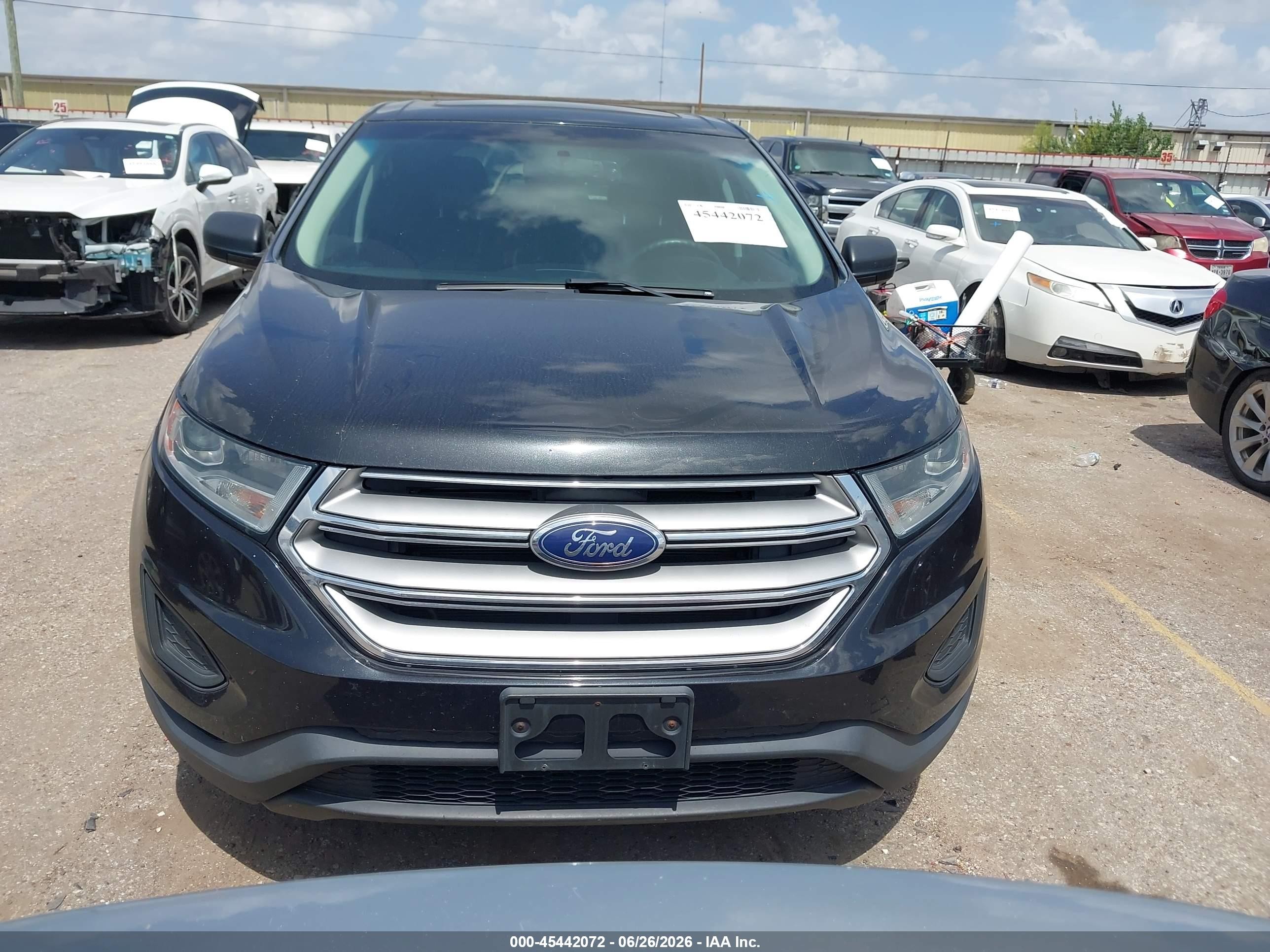 2015 Ford Edge Se Black vin: 2FMTK3G95FBC19732