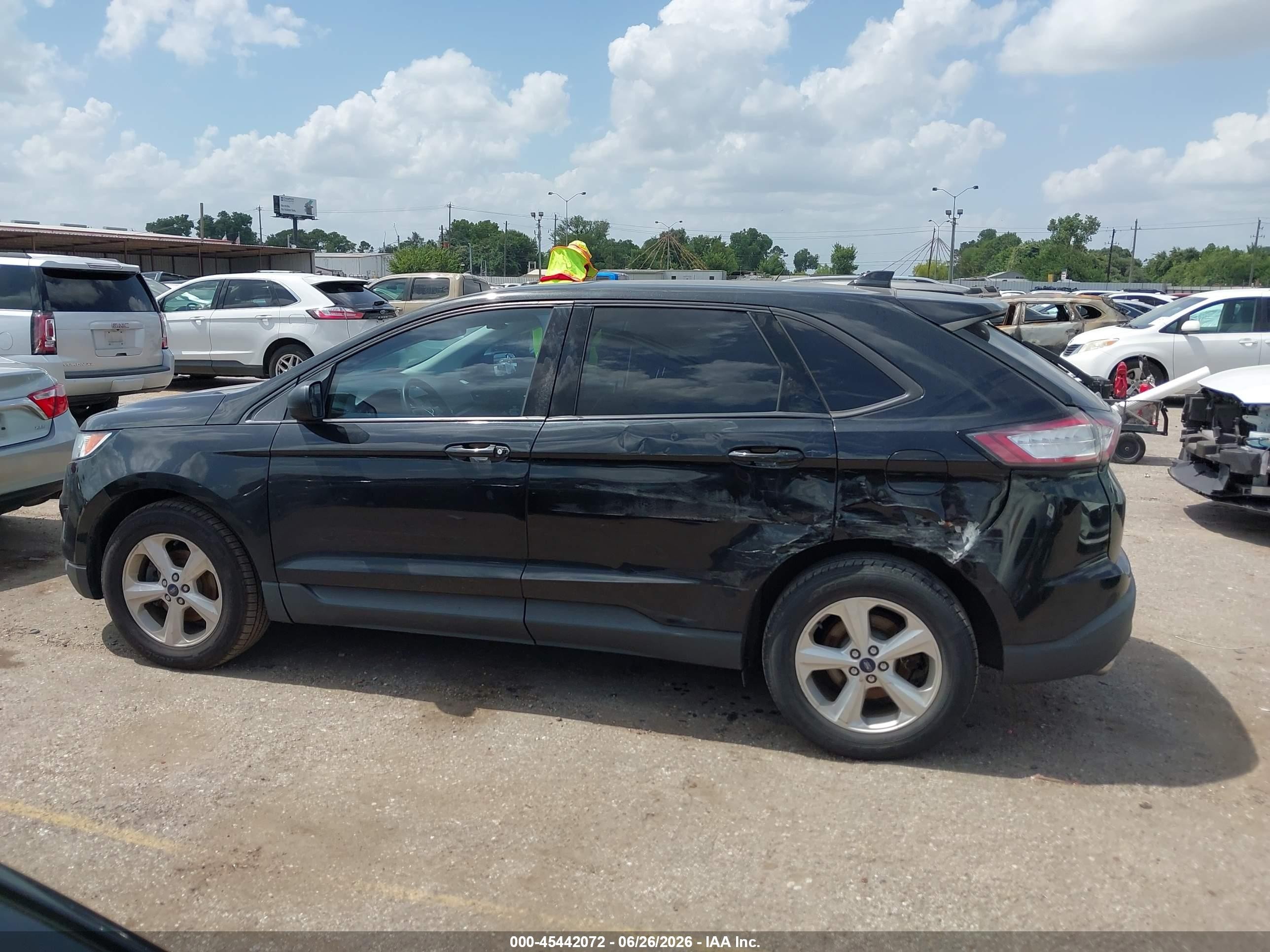 2015 Ford Edge Se Black vin: 2FMTK3G95FBC19732