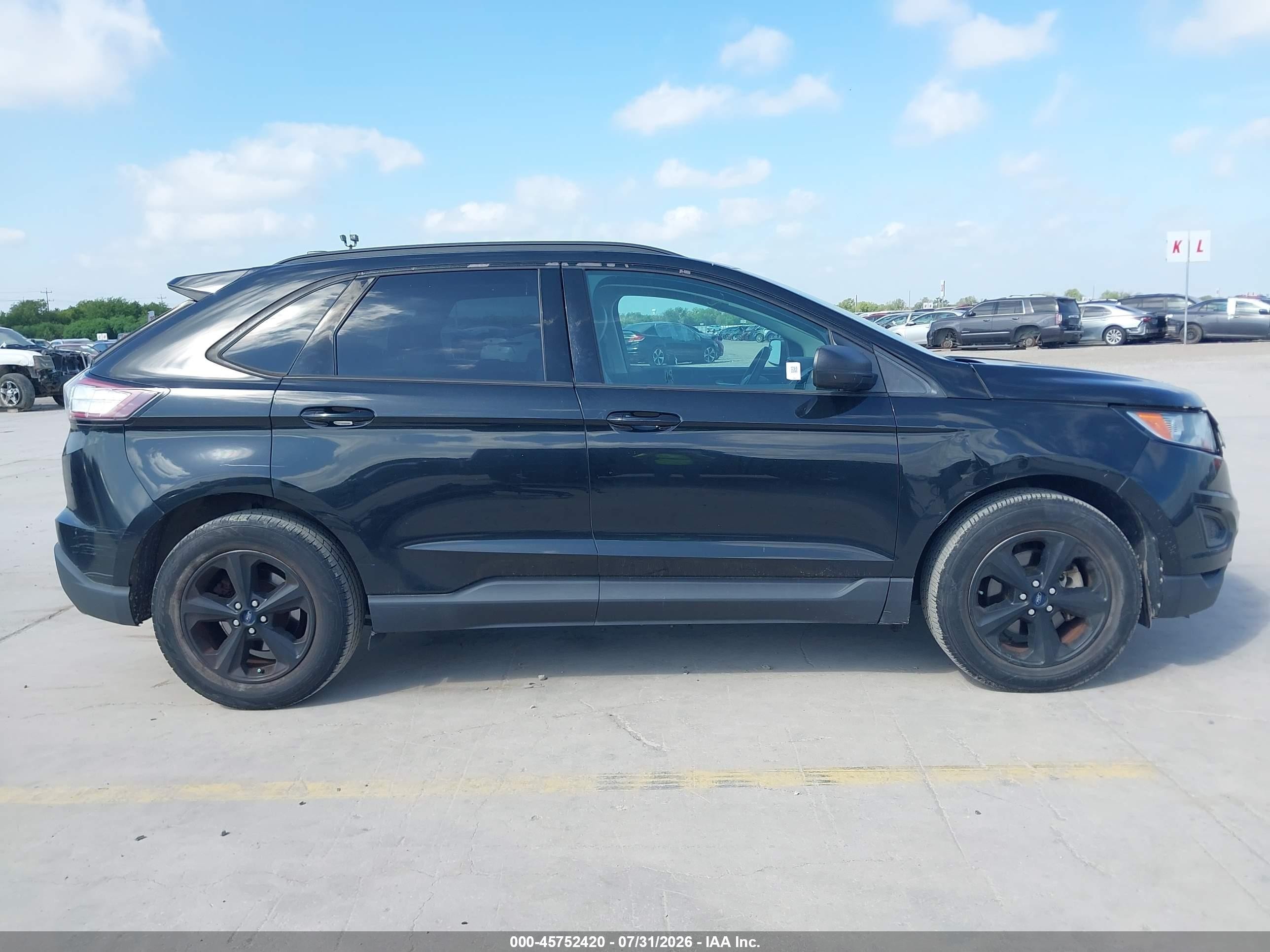 2015 Ford Edge Se Black vin: 2FMTK3G95FBC26230