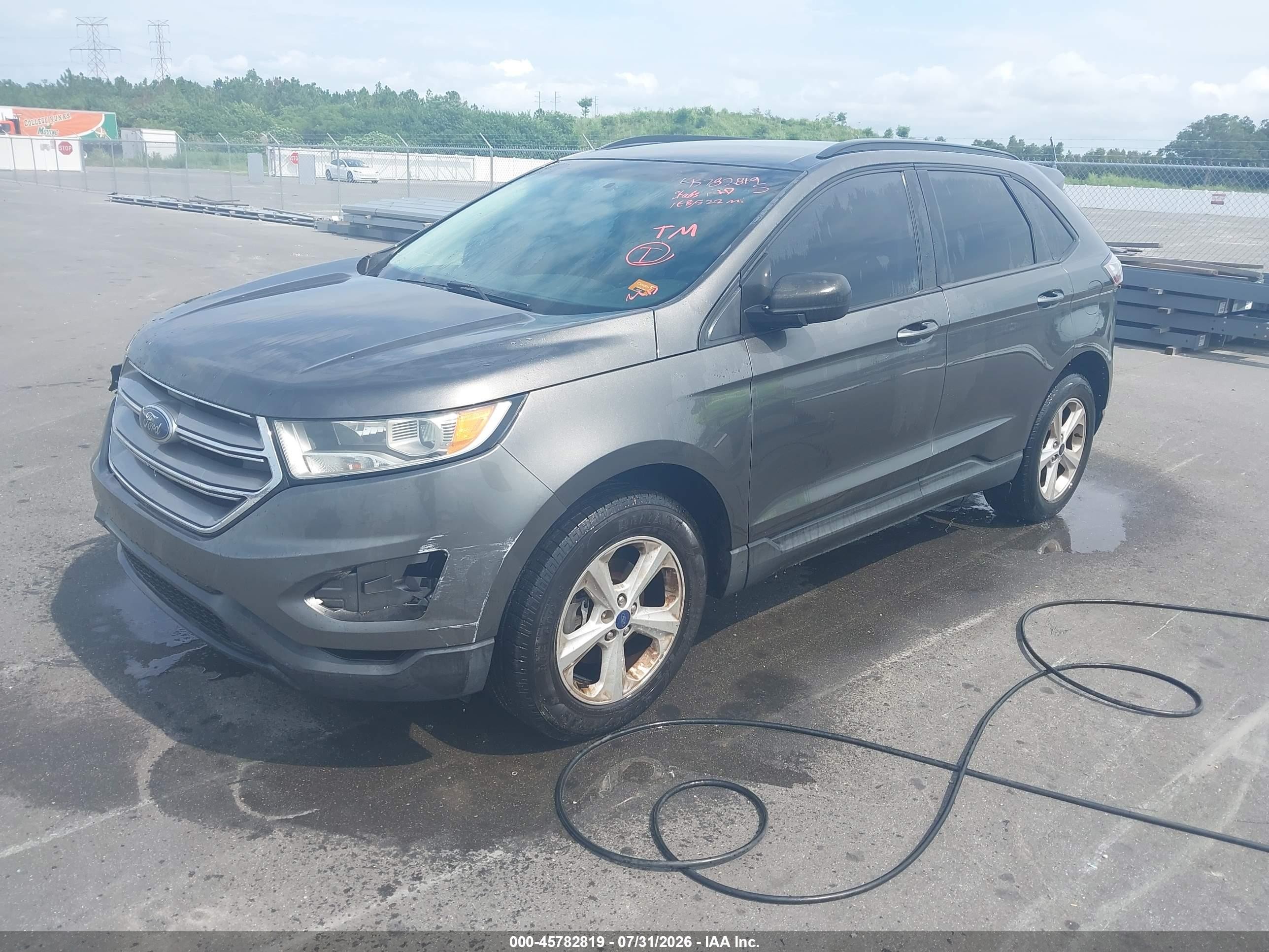 2015 Ford Edge Se Серый vin: 2FMTK3G95FBC41200
