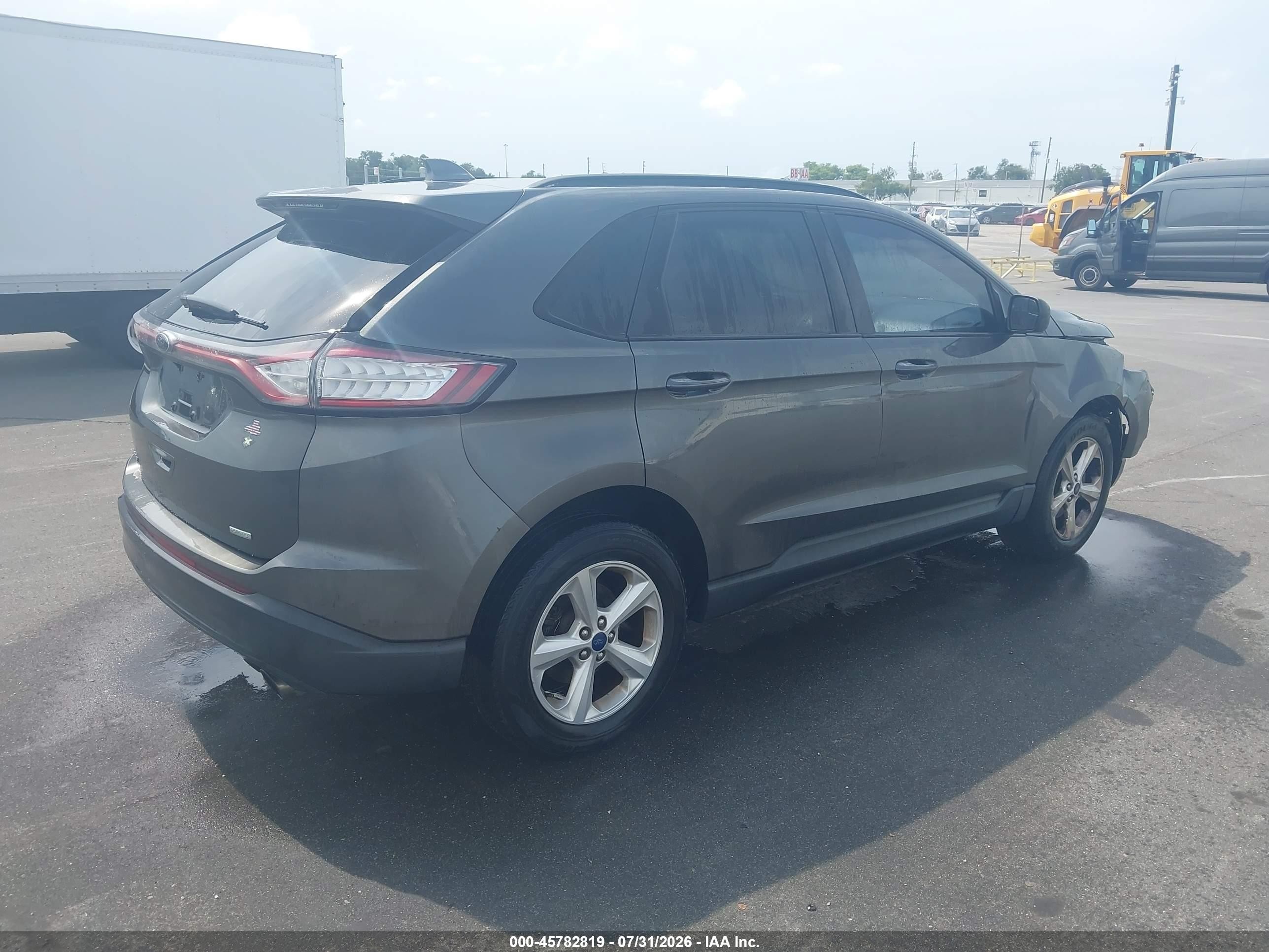 2015 Ford Edge Se Серый vin: 2FMTK3G95FBC41200