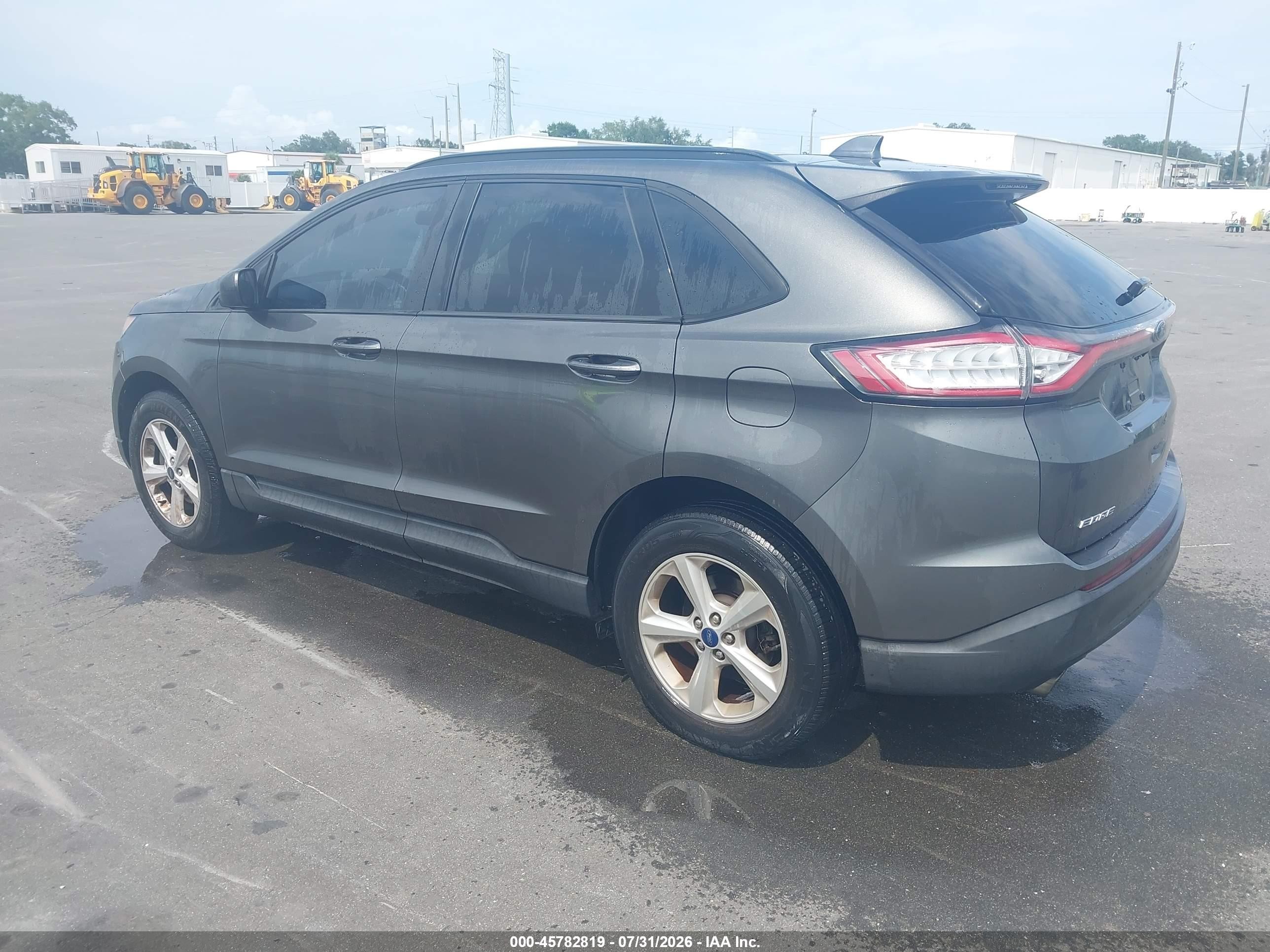 2015 Ford Edge Se Серый vin: 2FMTK3G95FBC41200