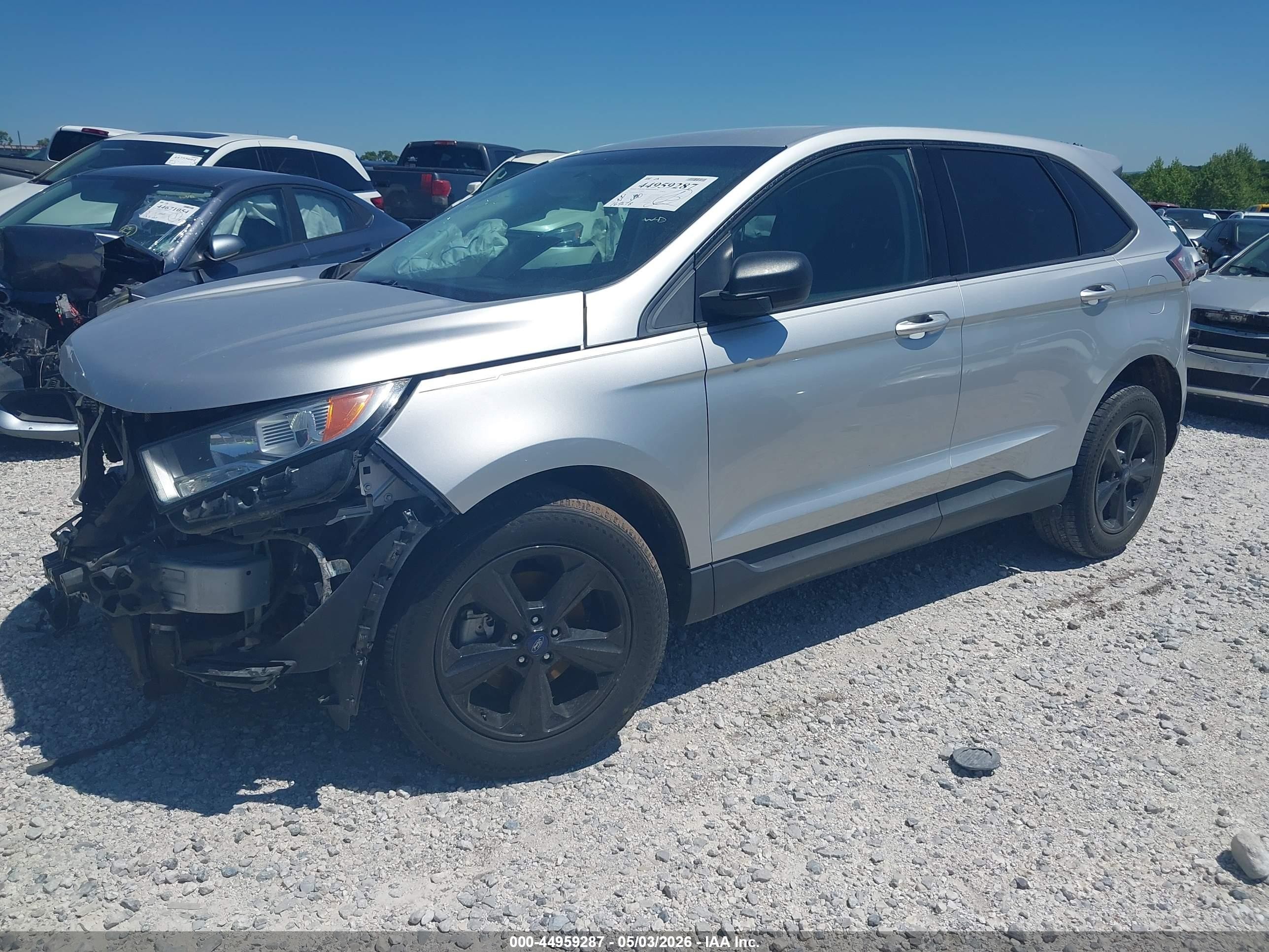 2015 Ford Edge Se Silver vin: 2FMTK3G96FBB43535