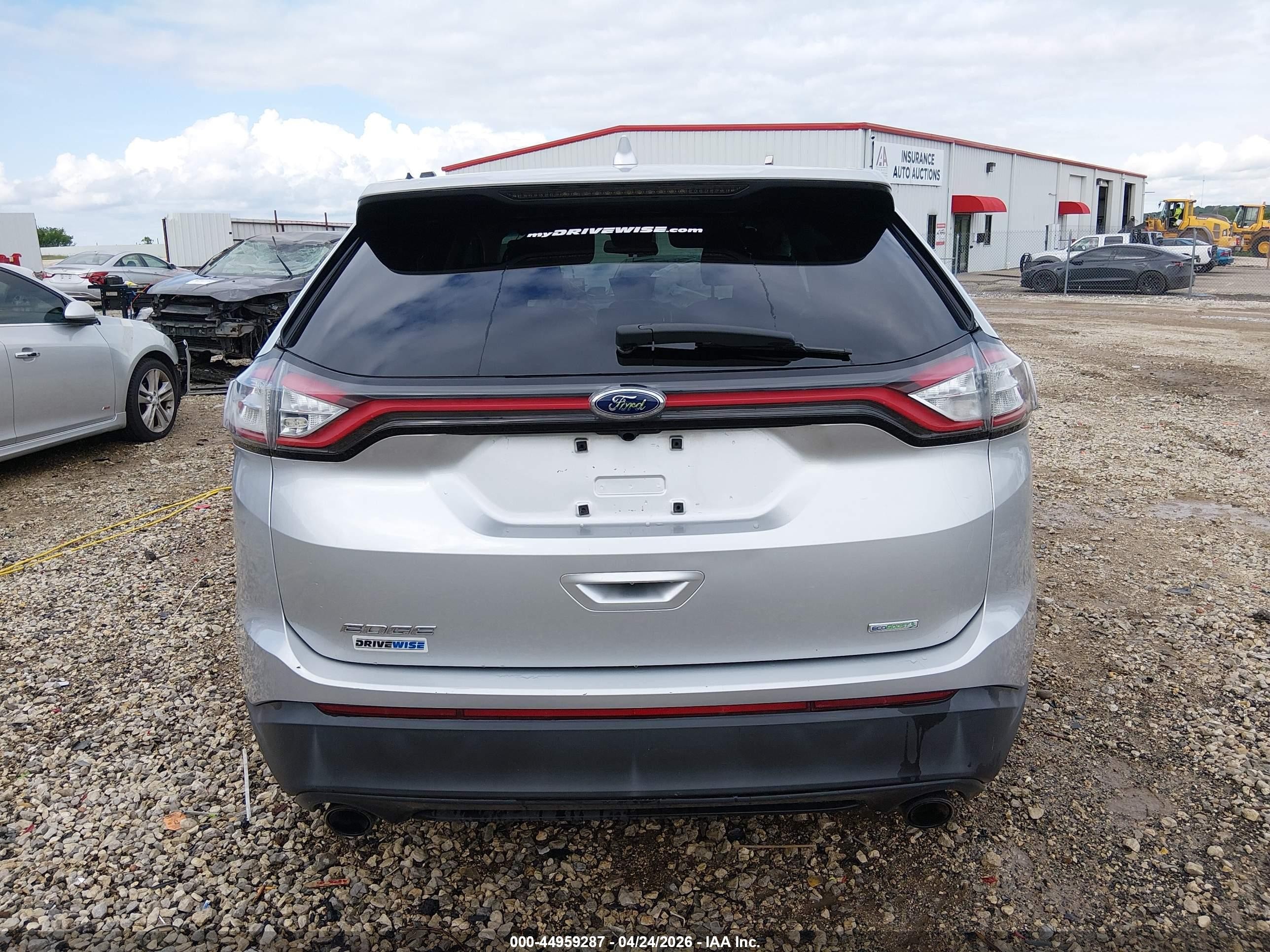 2015 Ford Edge Se Silver vin: 2FMTK3G96FBB43535