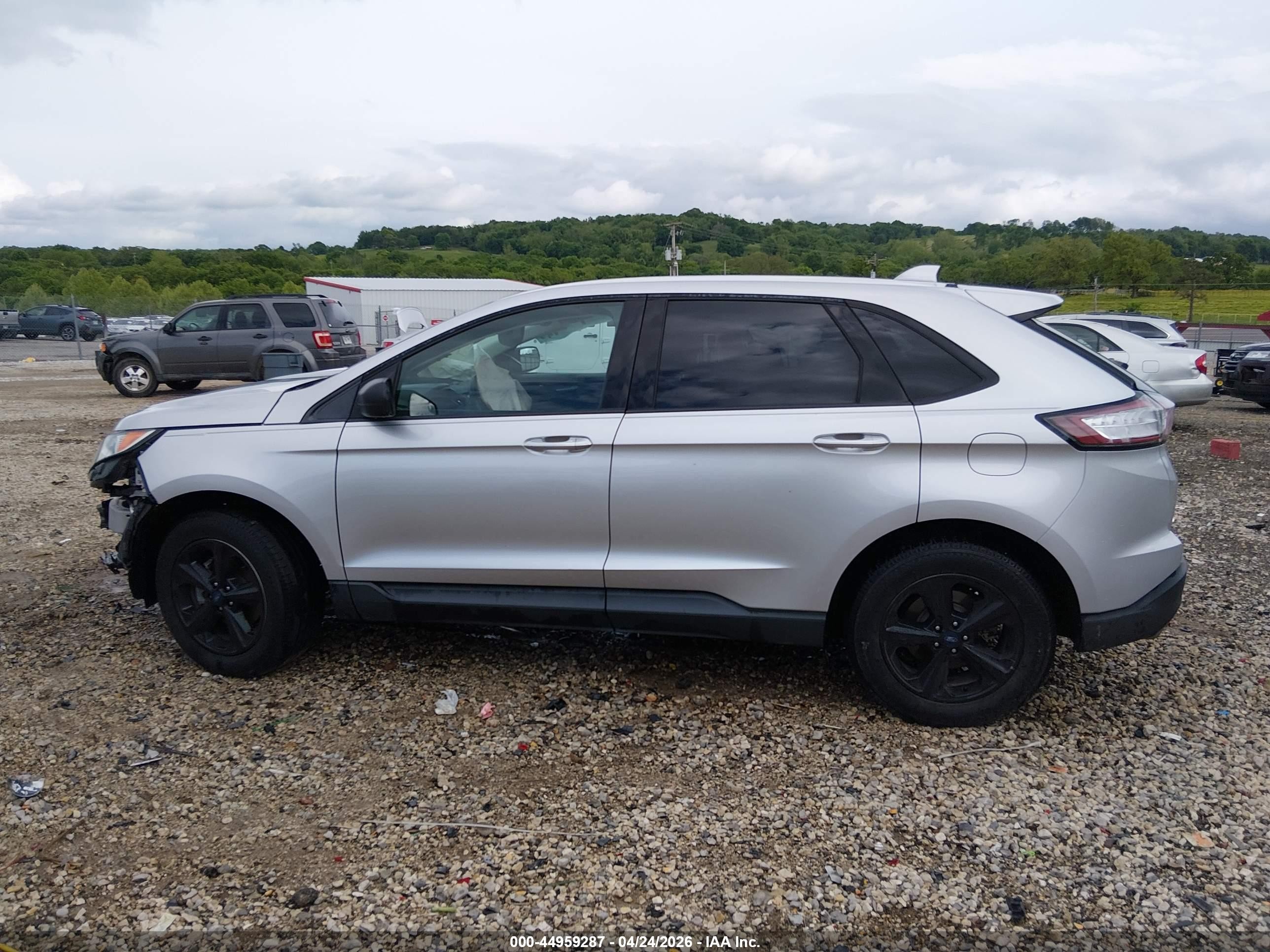 2015 Ford Edge Se Silver vin: 2FMTK3G96FBB43535