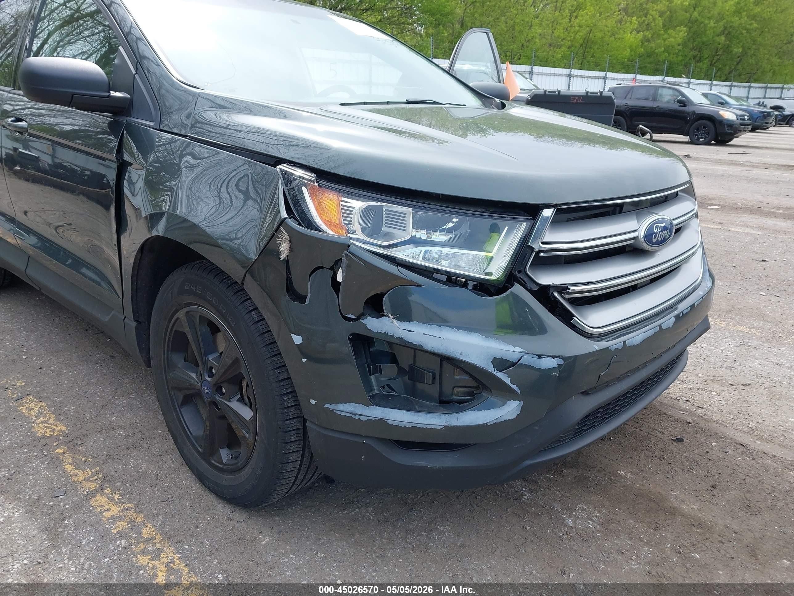 2015 Ford Edge Se Gray vin: 2FMTK3G96FBC40847