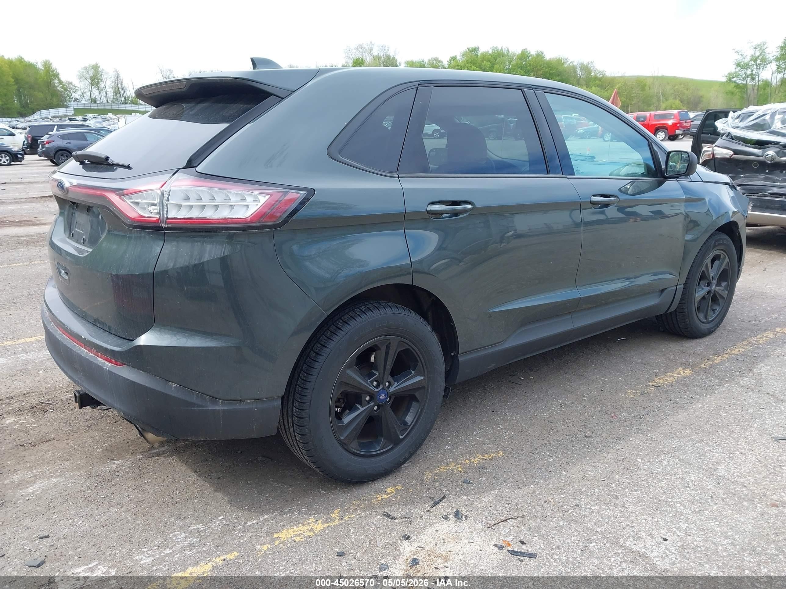2015 Ford Edge Se Gray vin: 2FMTK3G96FBC40847