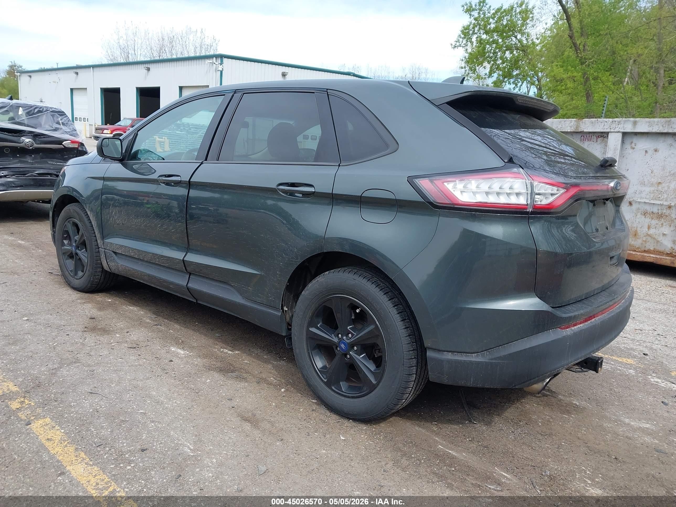 2015 Ford Edge Se Gray vin: 2FMTK3G96FBC40847