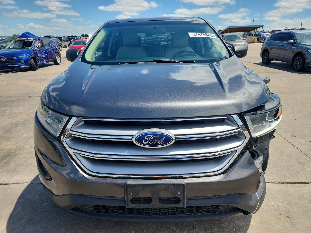 2015 Ford Edge Se Gray vin: 2FMTK3G97FBB67889