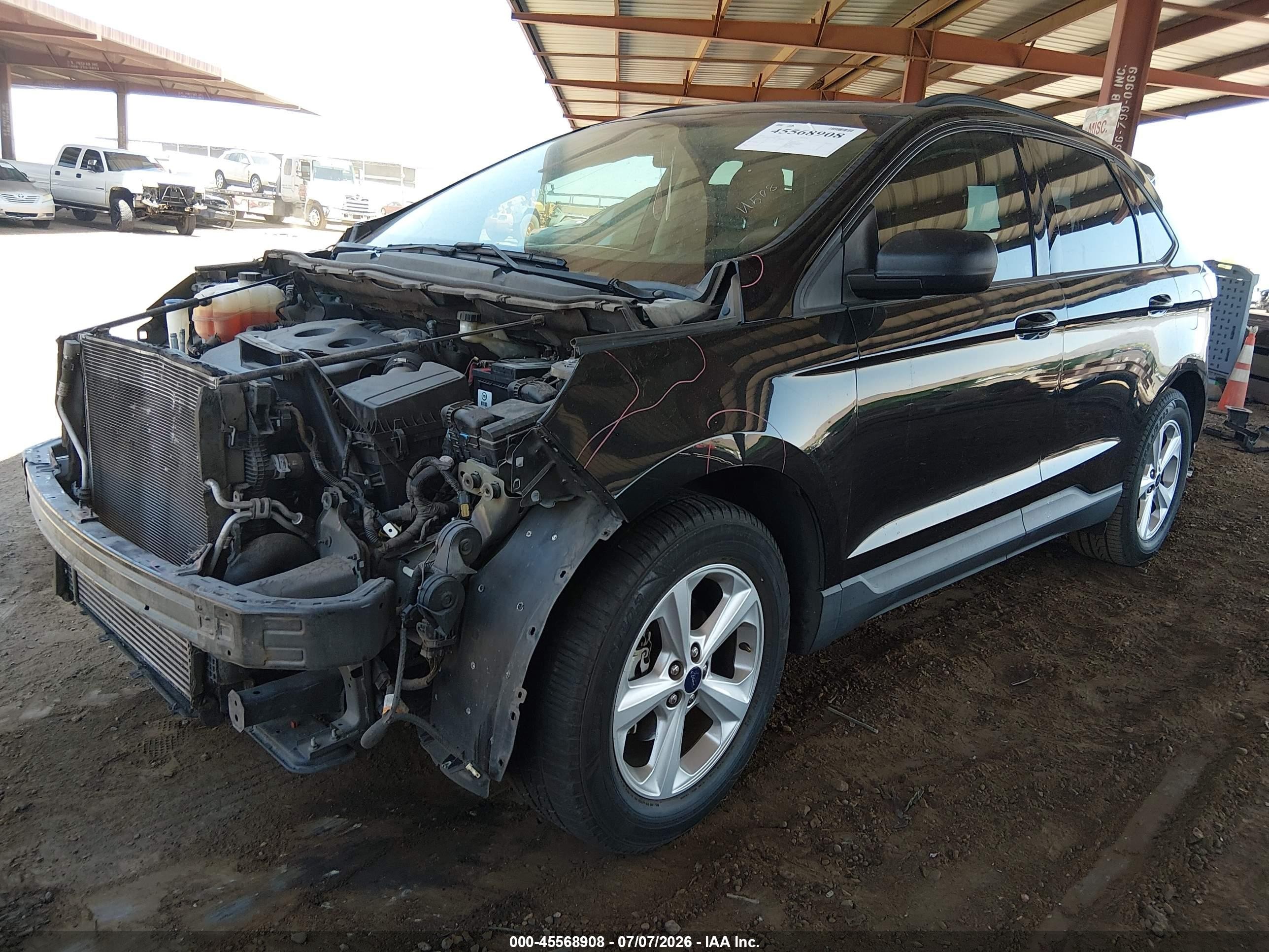 2015 Ford Edge Se Black vin: 2FMTK3G97FBC17741
