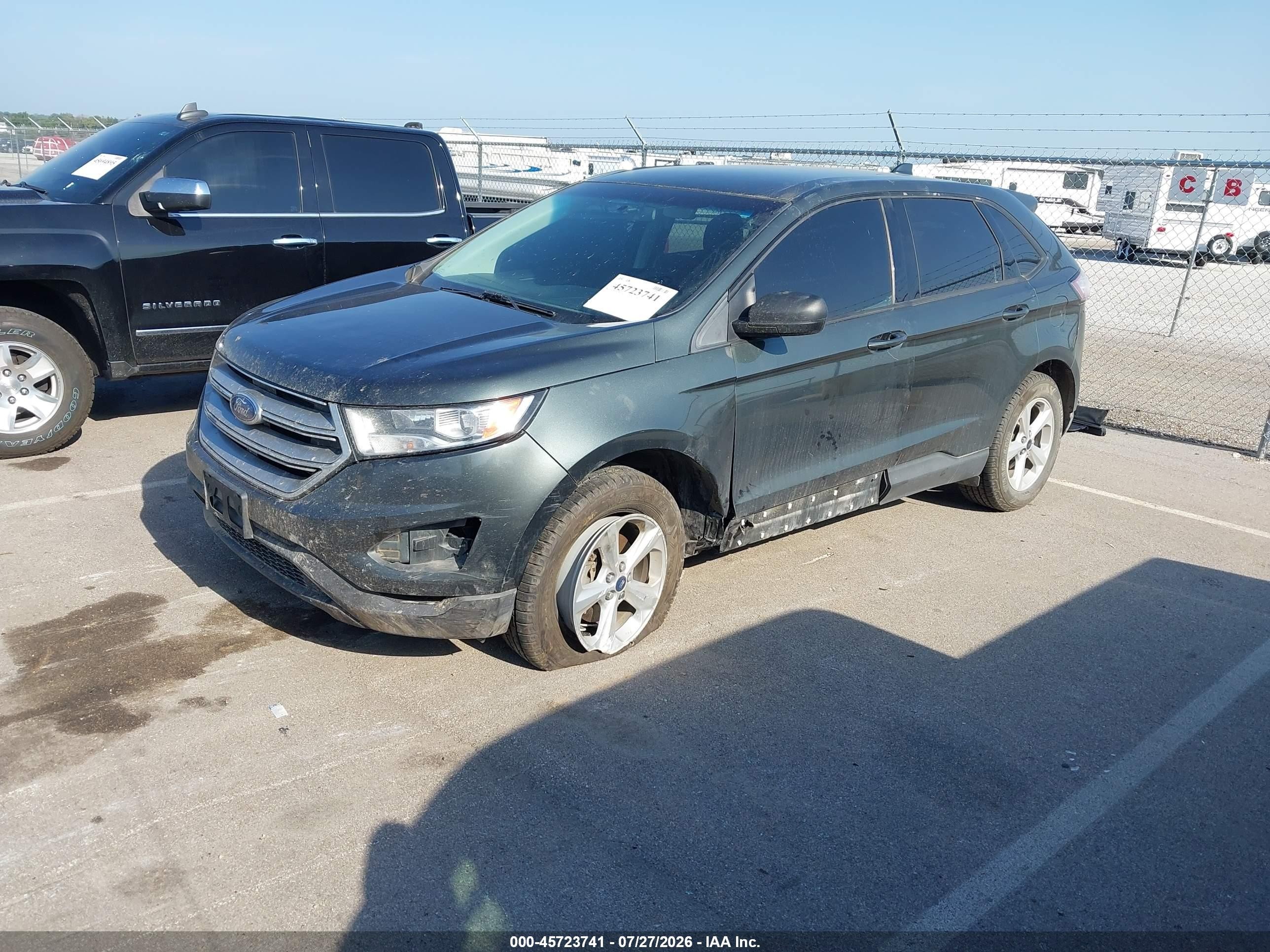 2015 Ford Edge Se Green vin: 2FMTK3G98FBB43309