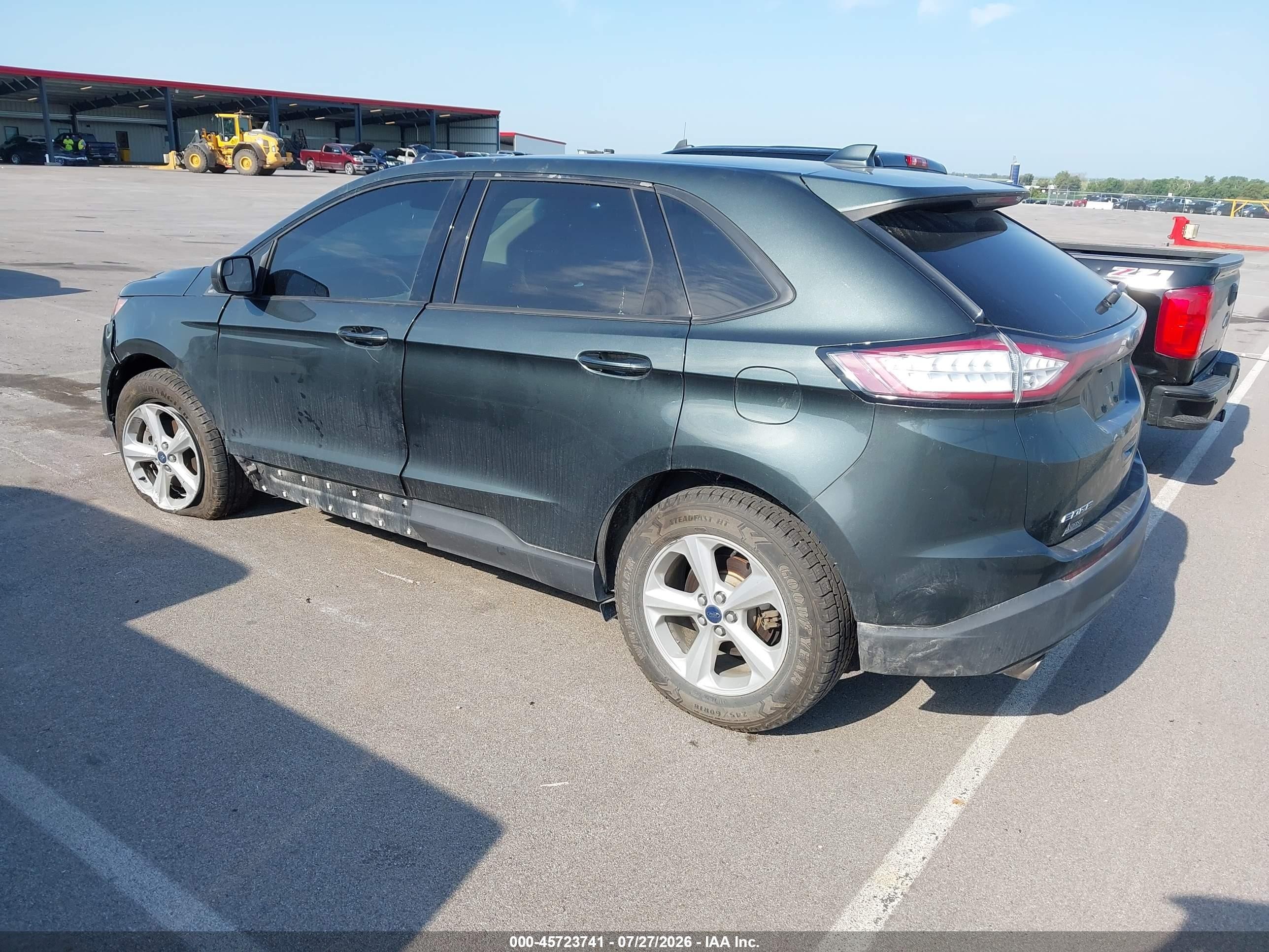 2015 Ford Edge Se Green vin: 2FMTK3G98FBB43309