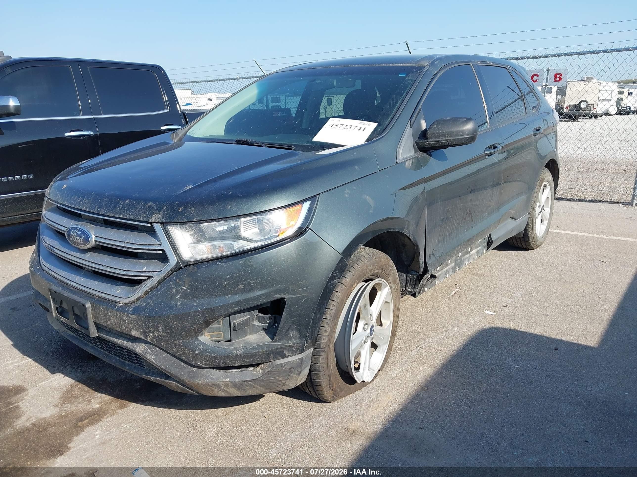 2015 Ford Edge Se Green vin: 2FMTK3G98FBB43309