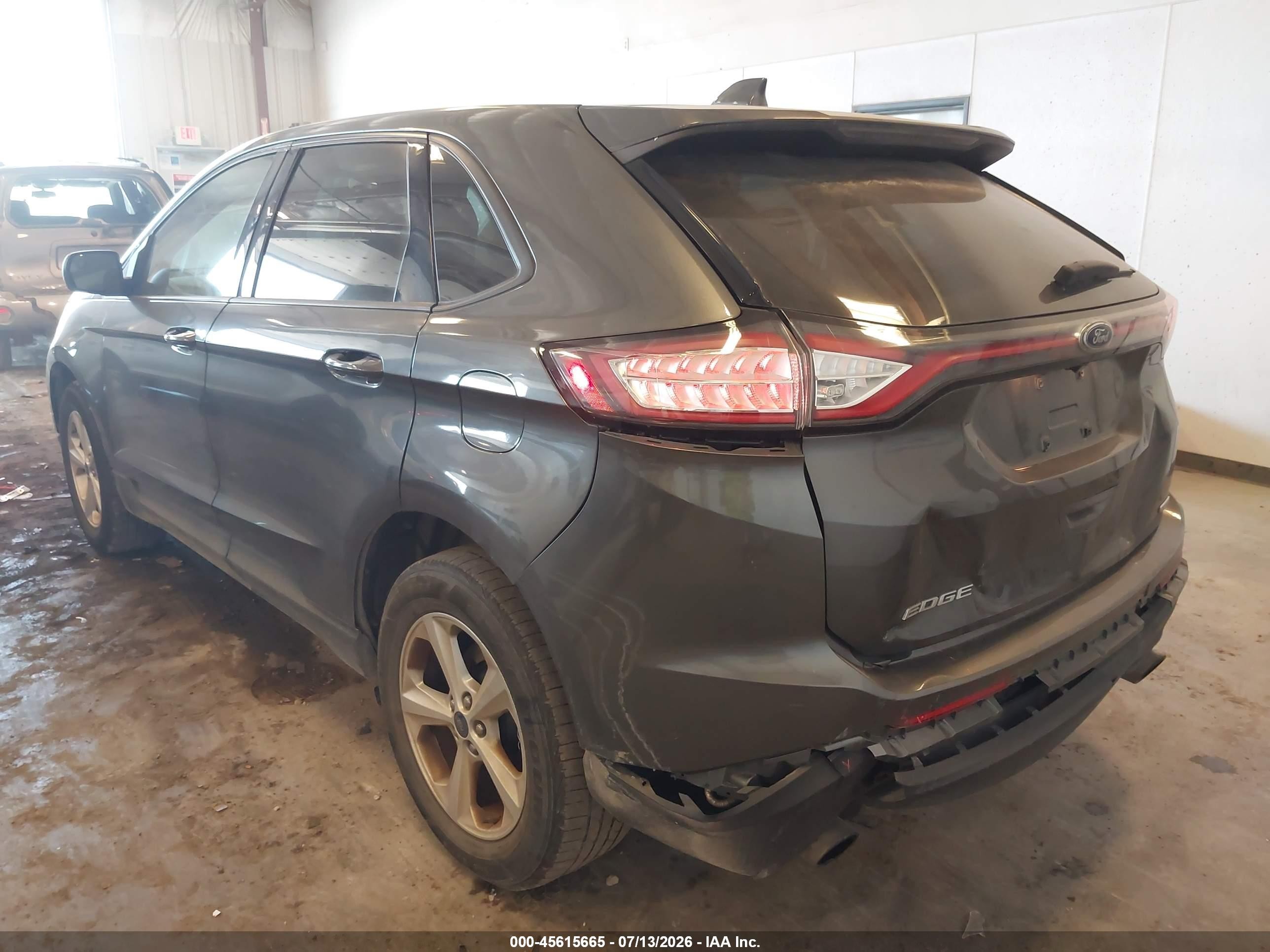 2015 Ford Edge Se Gray vin: 2FMTK3G98FBB72082