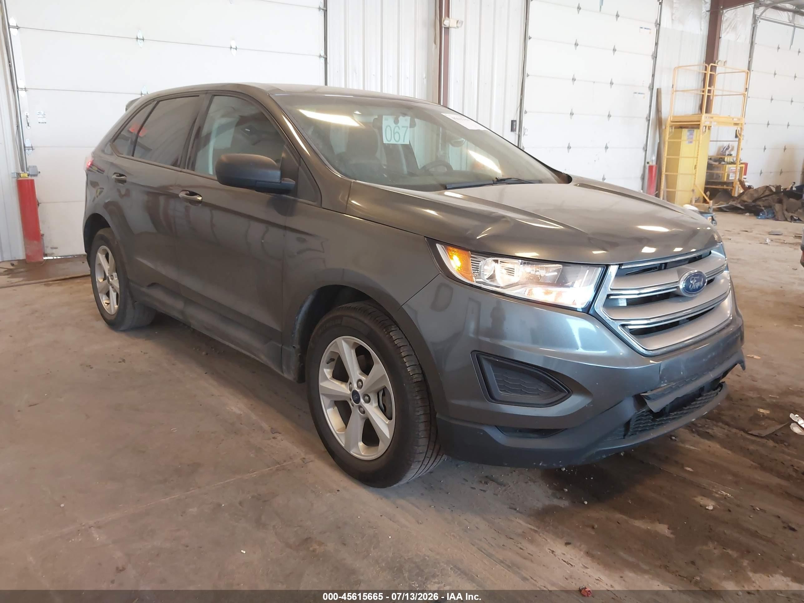 2015 Ford Edge Se Gray vin: 2FMTK3G98FBB72082