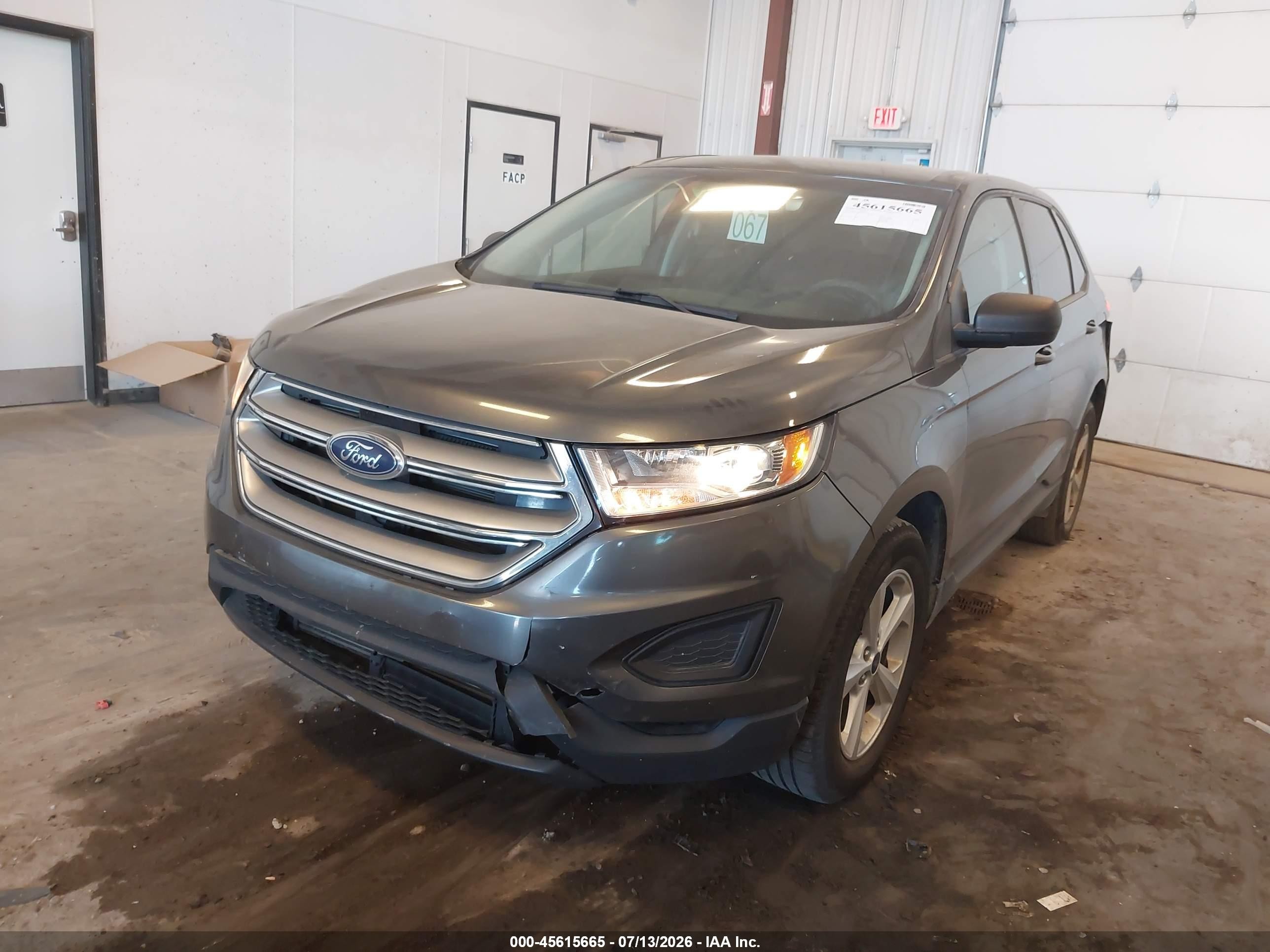 2015 Ford Edge Se Gray vin: 2FMTK3G98FBB72082