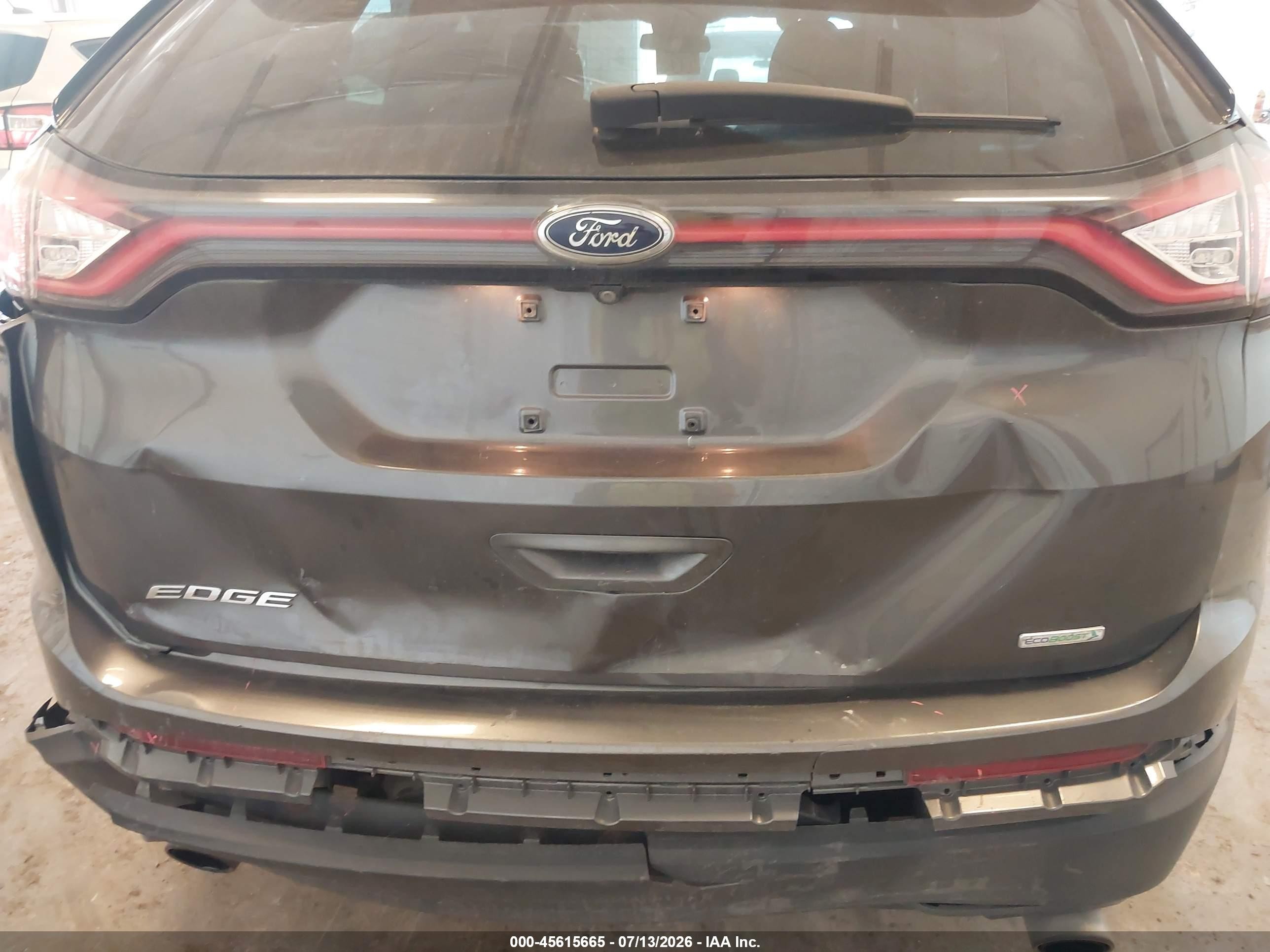 2015 Ford Edge Se Gray vin: 2FMTK3G98FBB72082