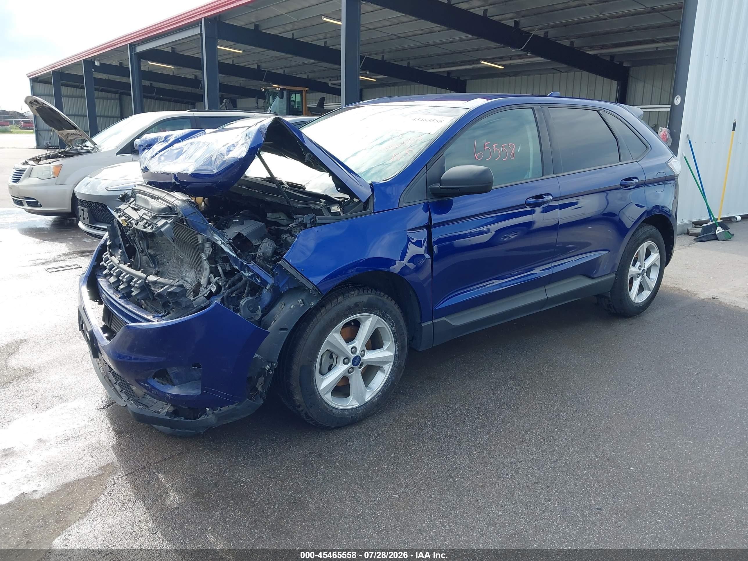 2015 Ford Edge Se Blue vin: 2FMTK3G99FBB51919