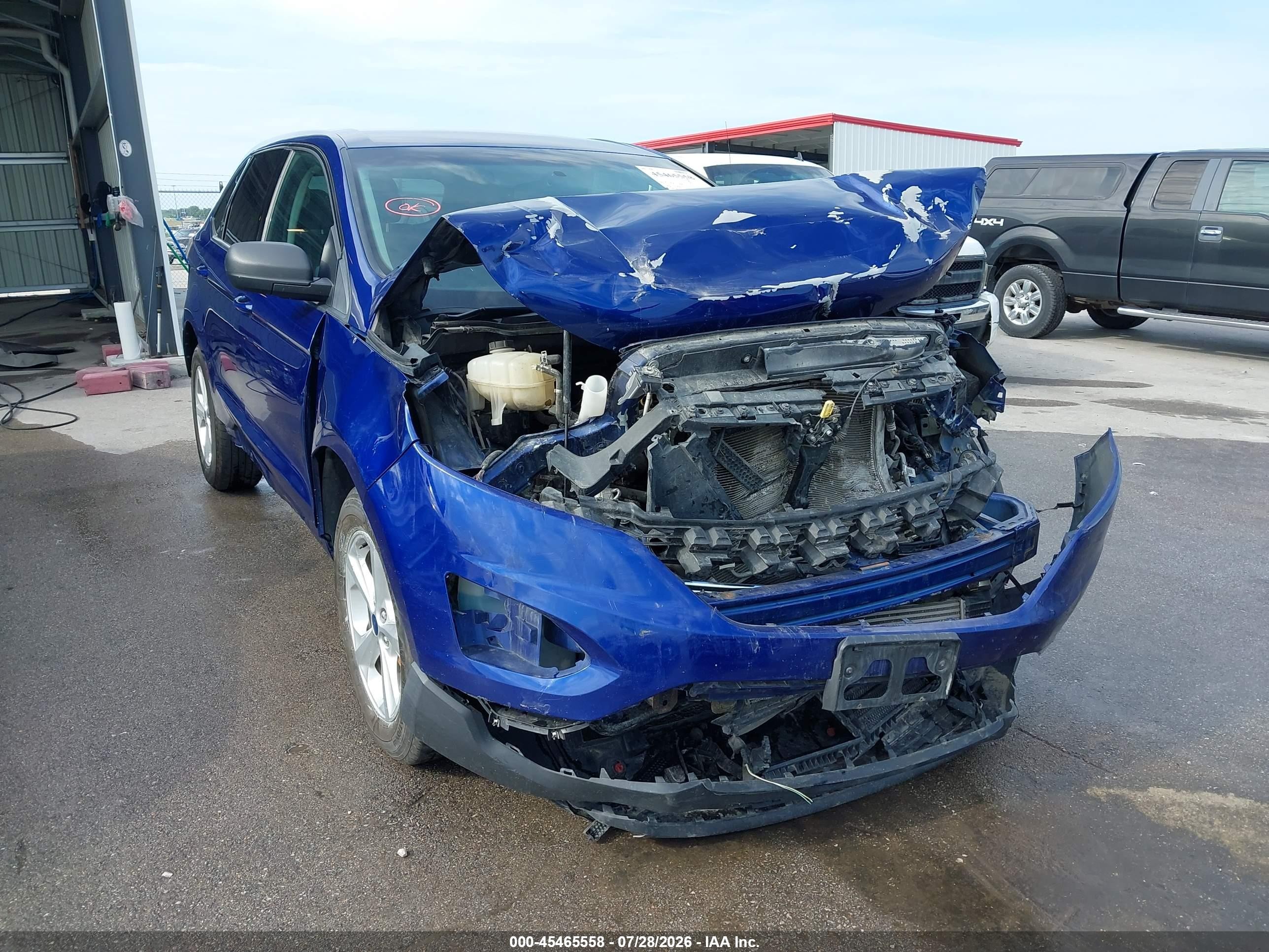 2015 Ford Edge Se Blue vin: 2FMTK3G99FBB51919