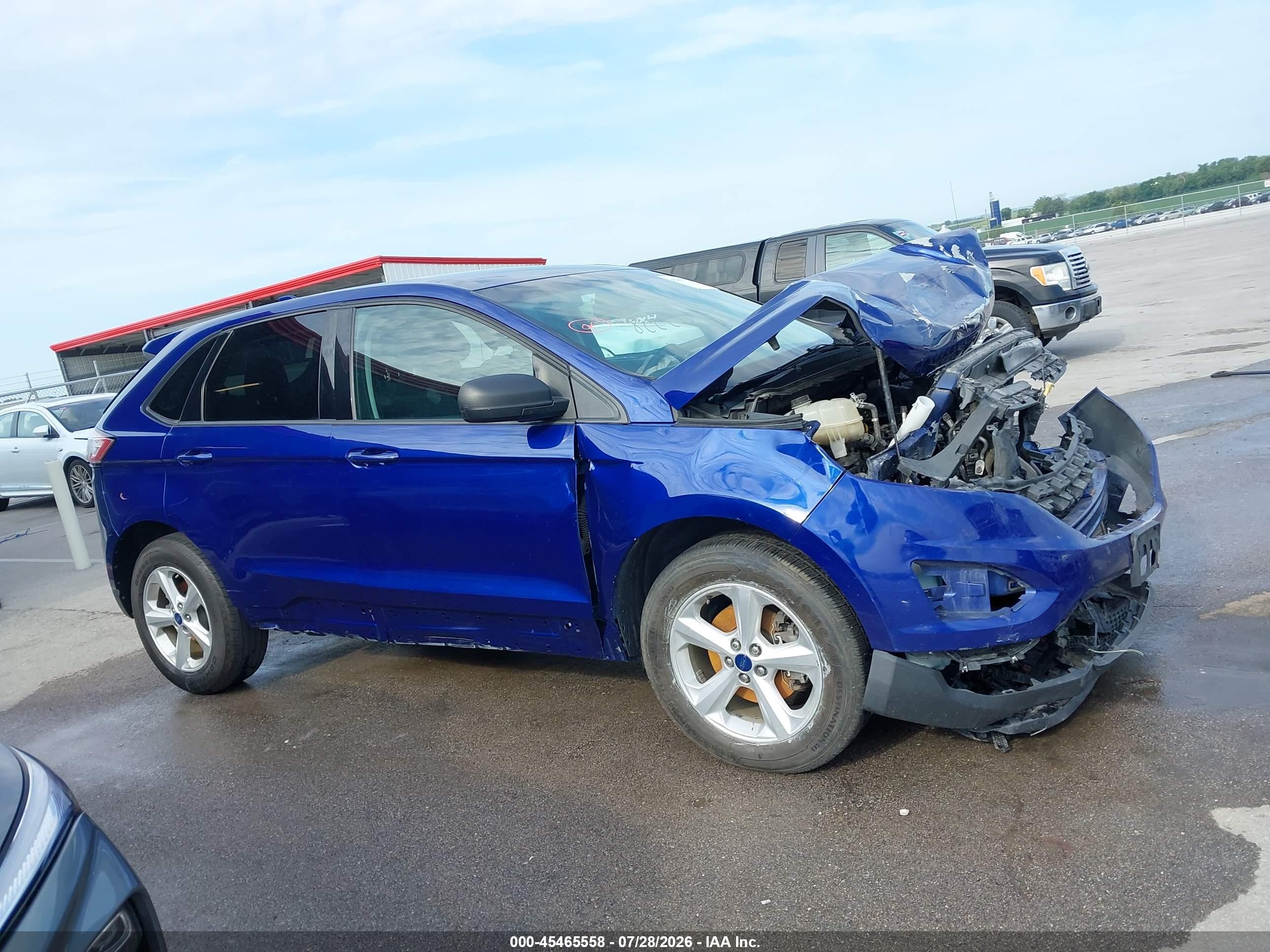 2015 Ford Edge Se Blue vin: 2FMTK3G99FBB51919