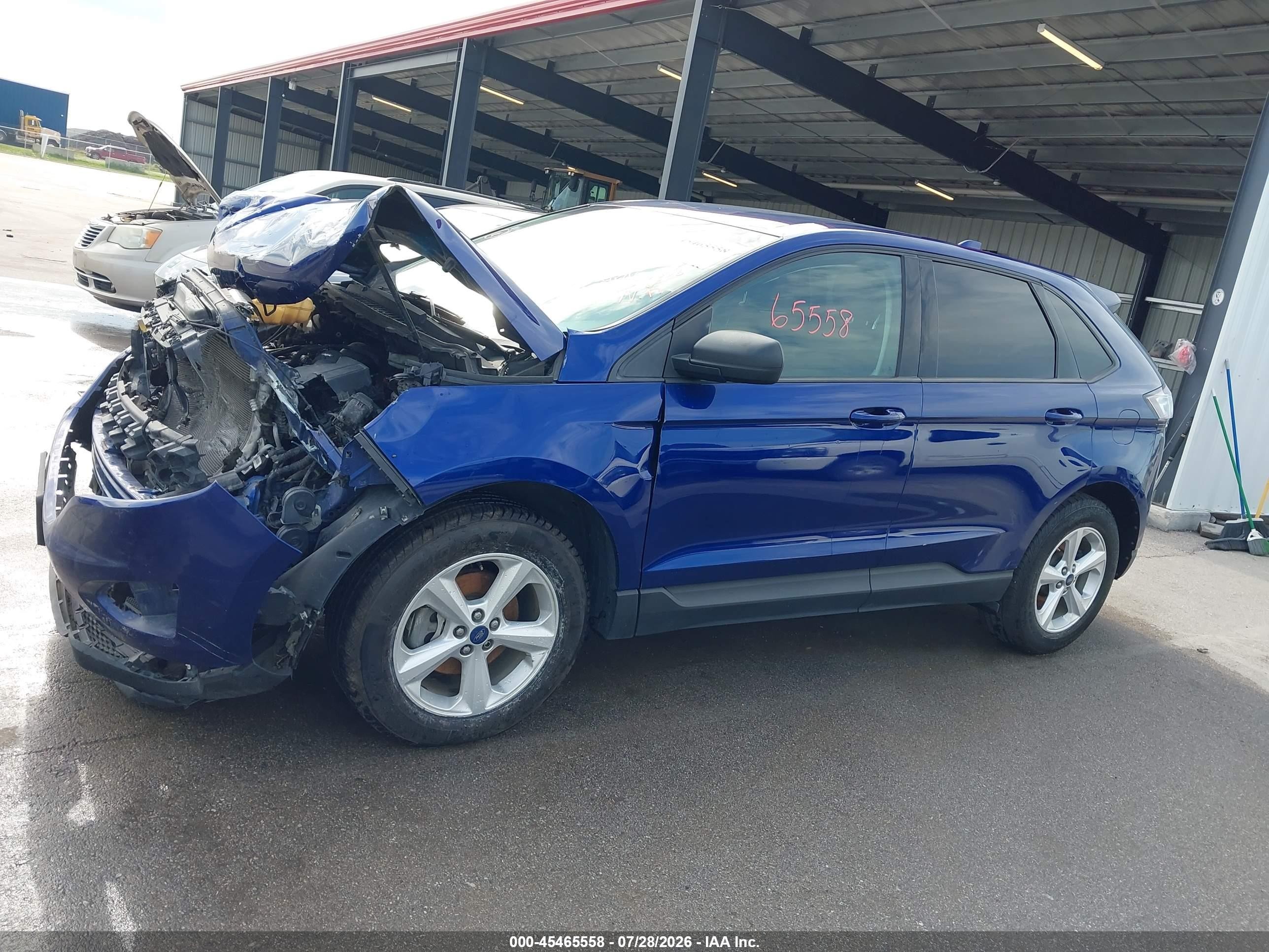 2015 Ford Edge Se Blue vin: 2FMTK3G99FBB51919