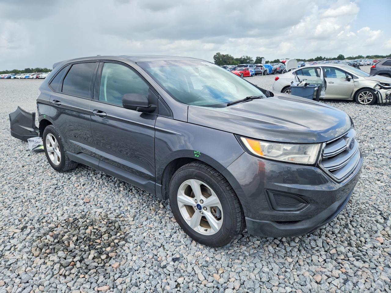 2015 Ford Edge Se Gray vin: 2FMTK3G99FBC19202