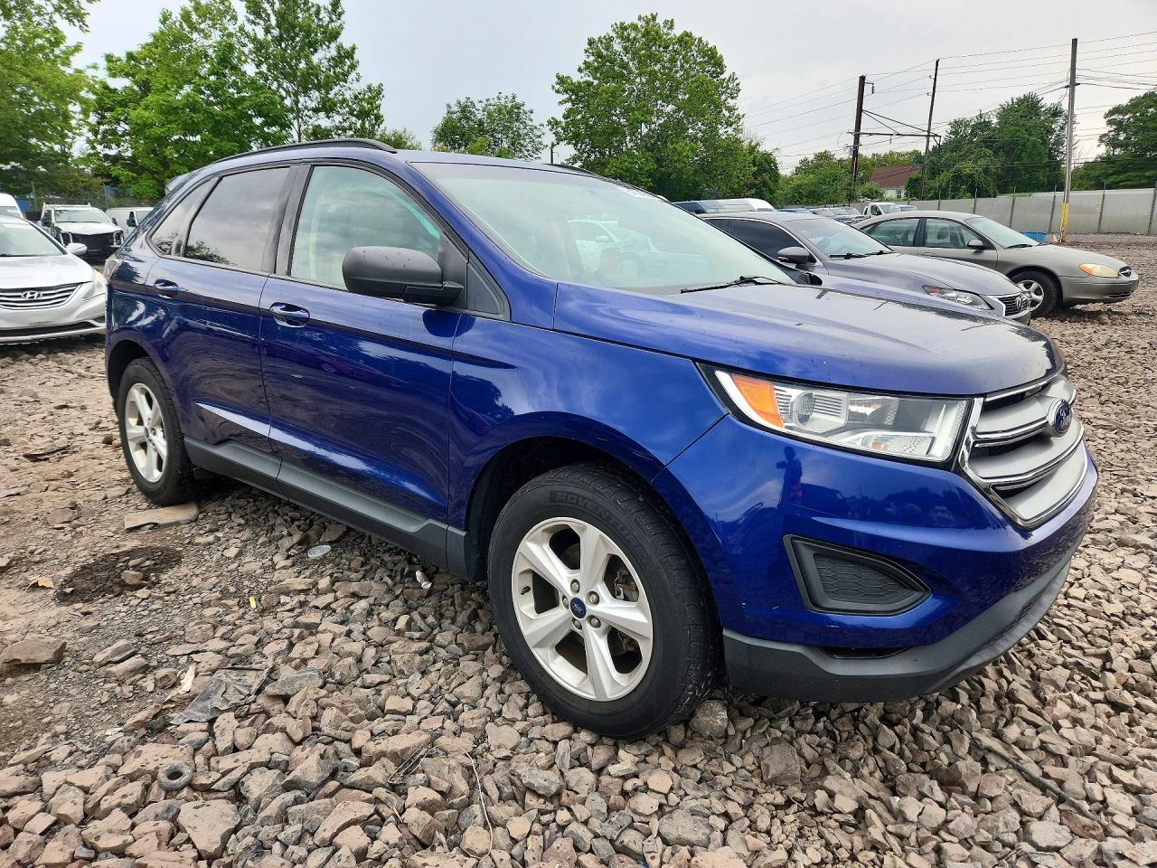 2015 Ford Edge Se Blue vin: 2FMTK3G99FBC40812