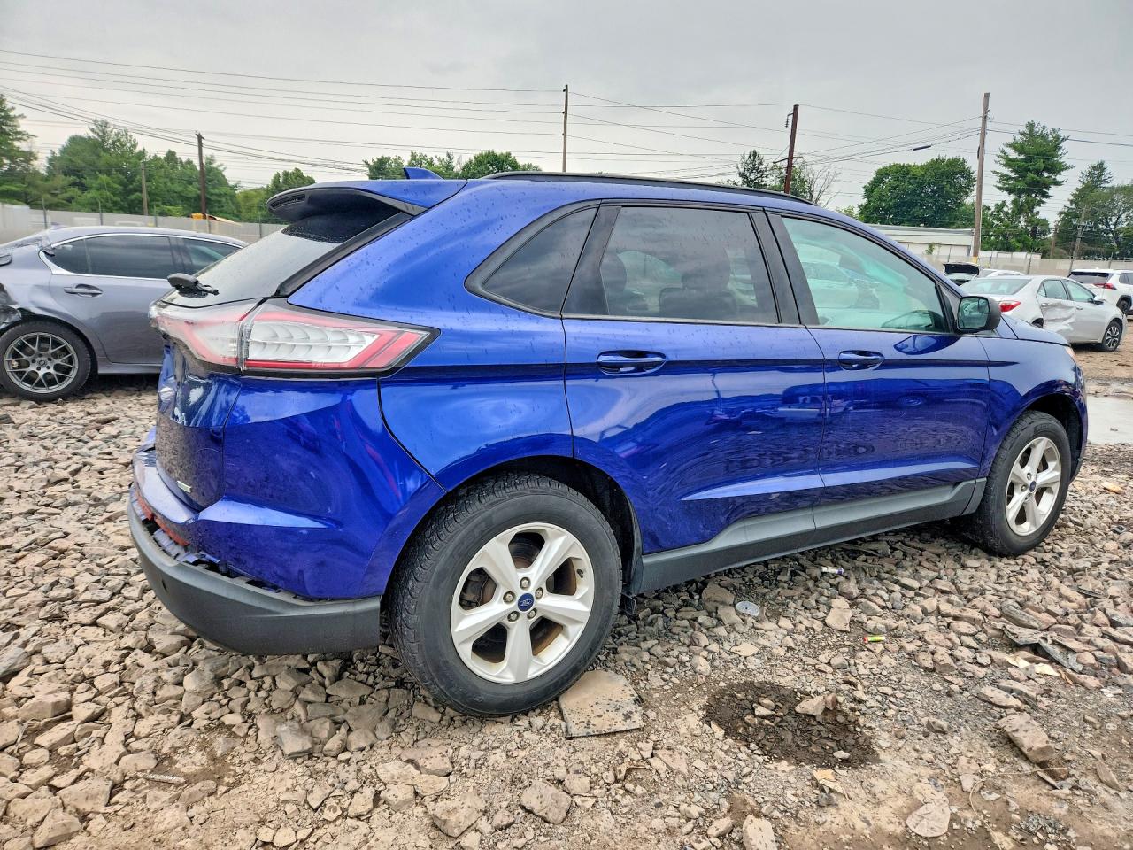 2015 Ford Edge Se Blue vin: 2FMTK3G99FBC40812