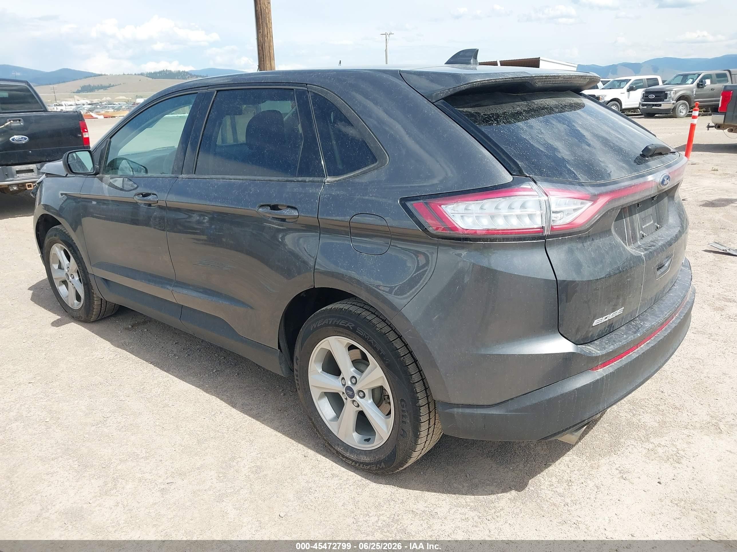 2015 Ford Edge Se Серый vin: 2FMTK3G9XFBB48544