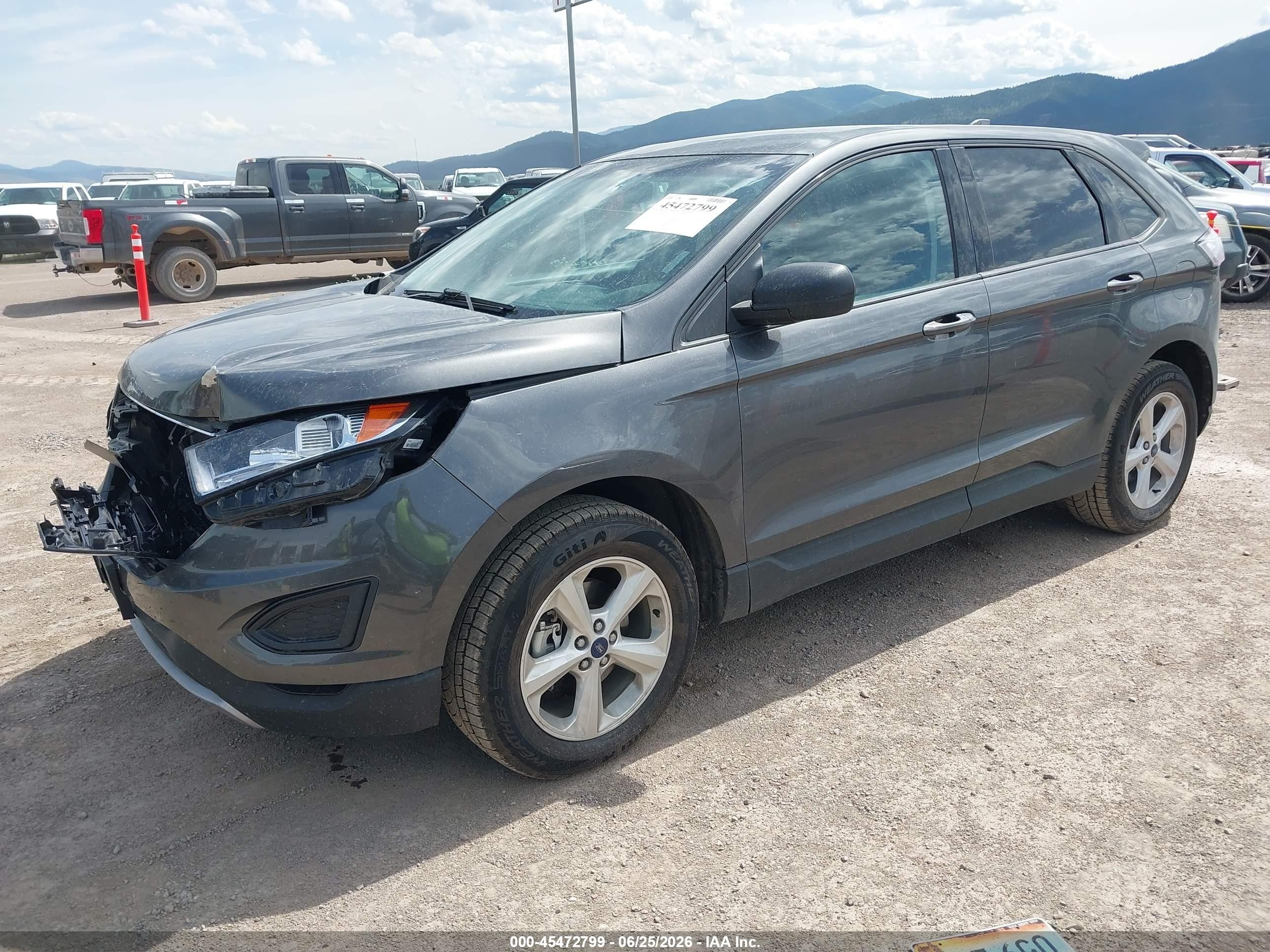 2015 Ford Edge Se Серый vin: 2FMTK3G9XFBB48544