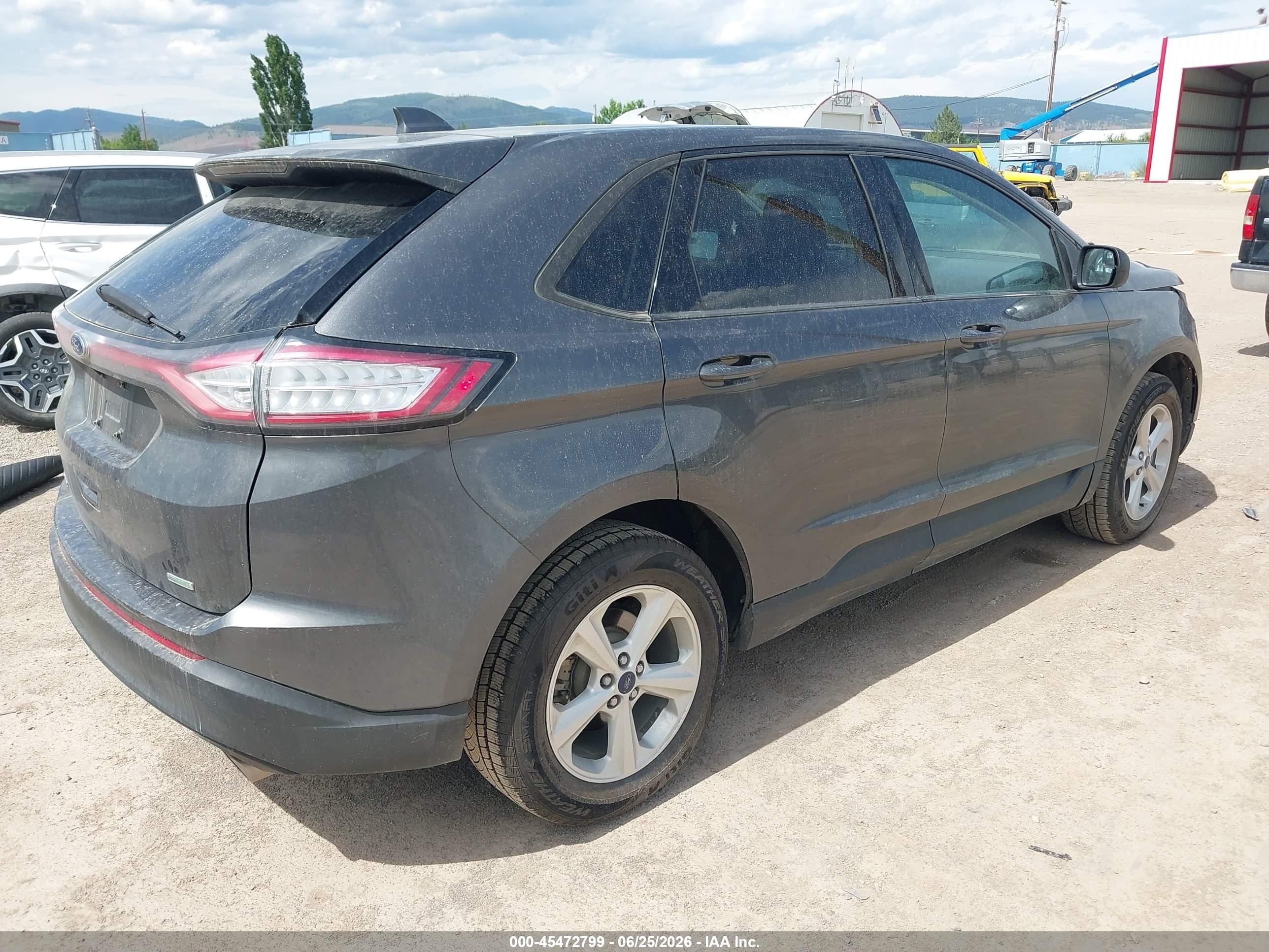 2015 Ford Edge Se Серый vin: 2FMTK3G9XFBB48544