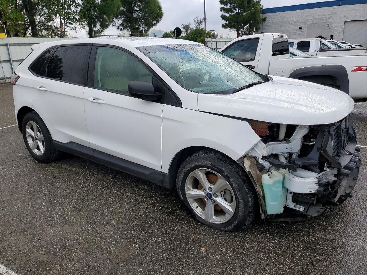 2015 Ford Edge Se White vin: 2FMTK3G9XFBB52030