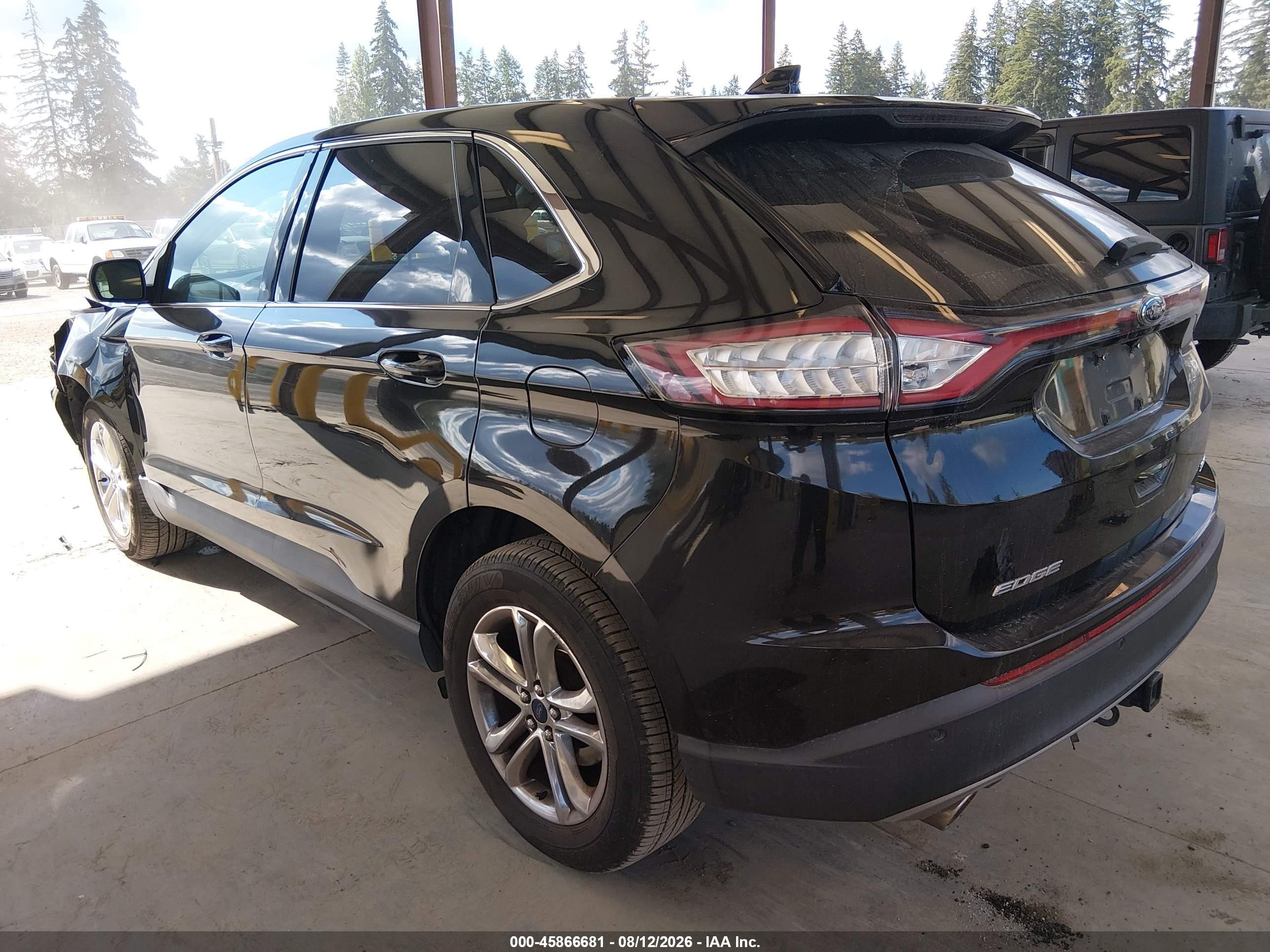 2015 Ford Edge Sel Black vin: 2FMTK3J80FBB47841